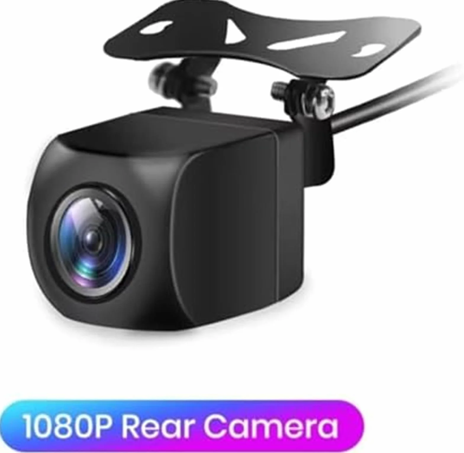 Tylna kamera pojazdu Kamera cofania samochodu Ahd 1080P Alarm Wodoodporna 145 Szerokokątna kopia zapasowa AI, dla inteligentnego widoku z tyłu(BLACK HS17)