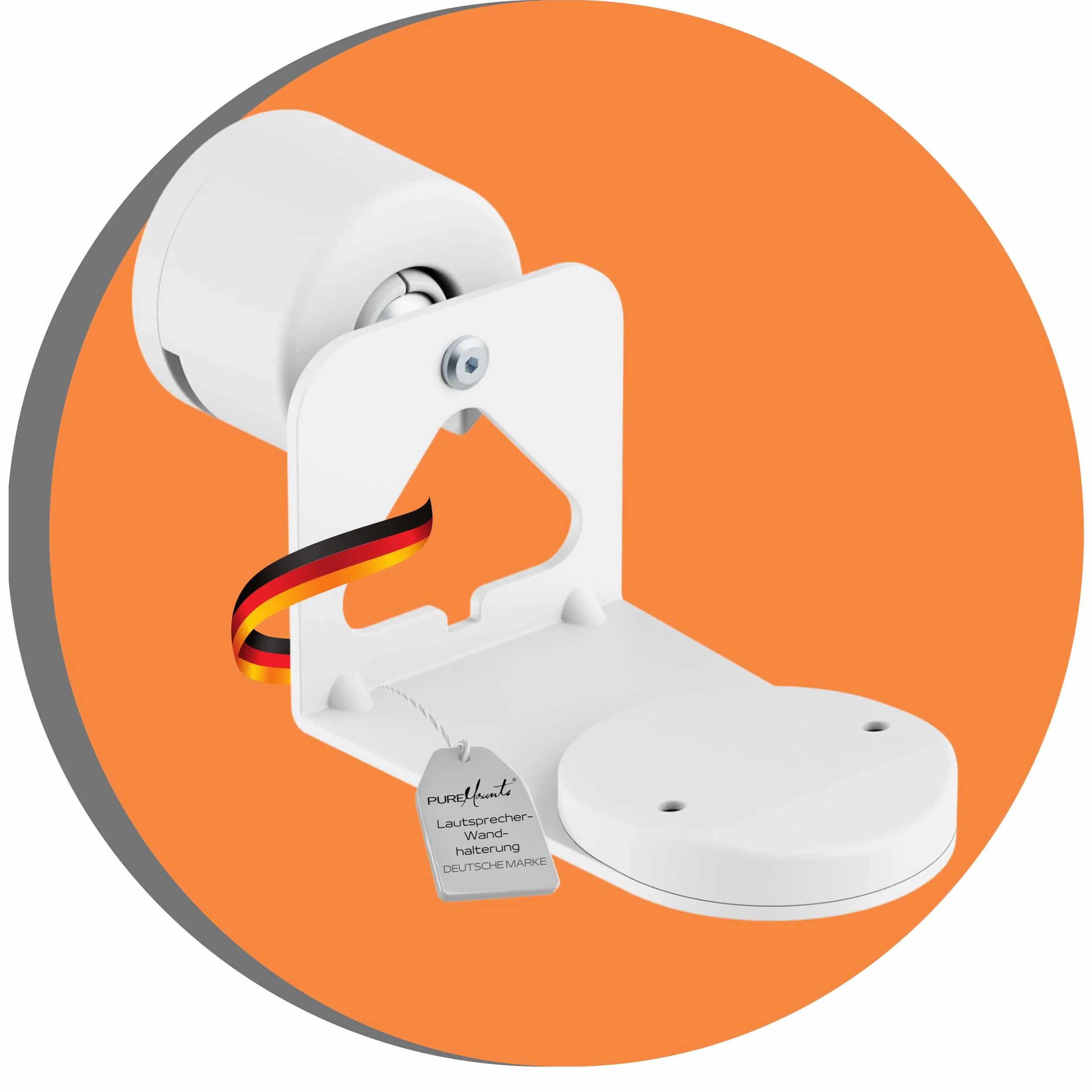 PureMounts Uchwyt głośnikowy do Sonos Era 100 i 300, uchwyt ścienny do głośników z systemem zarządzania kablami, obracany +/- 30°, przechylany 0/-30°, nośność 5 kg, biały