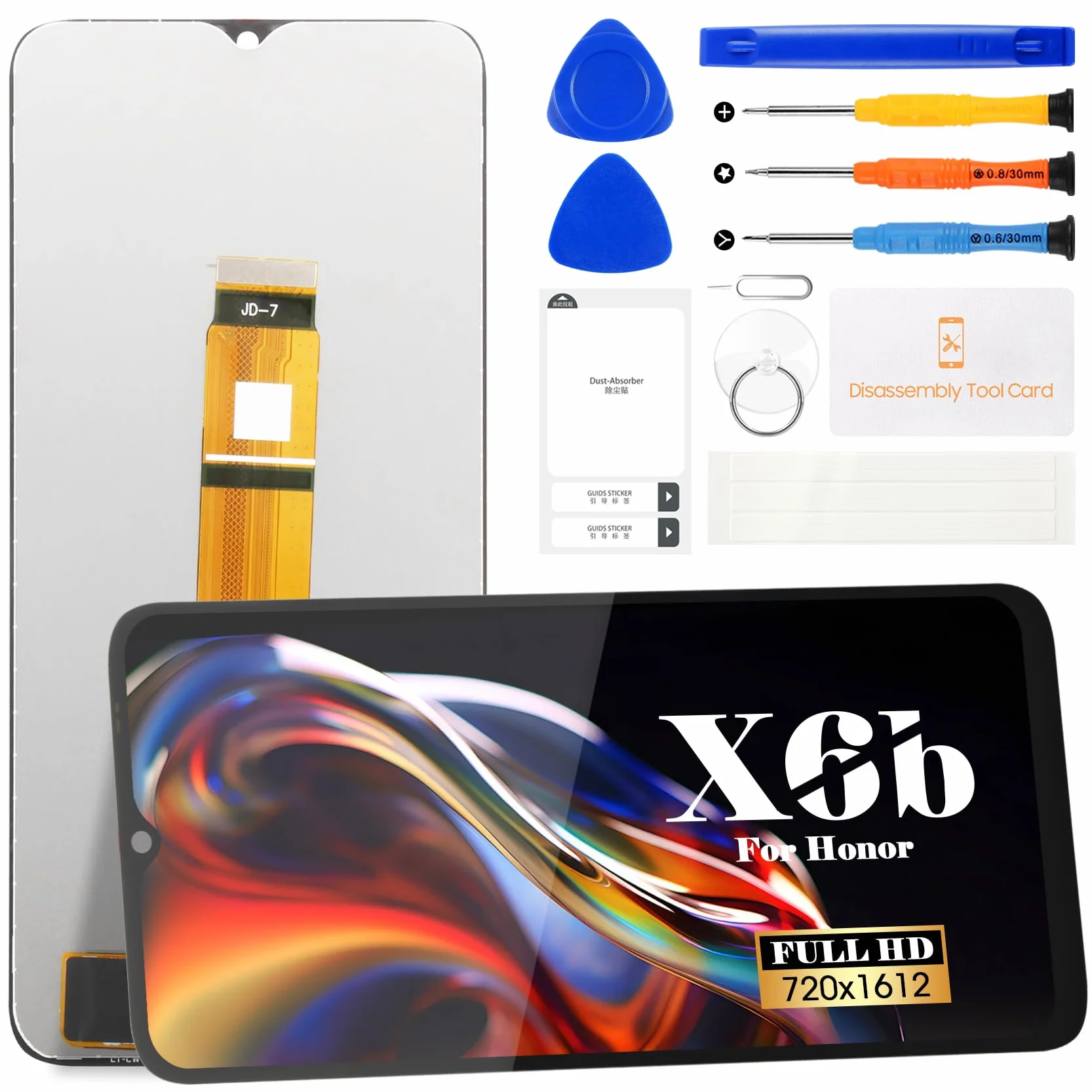 Dla Huawei Honor X6B ekran LCD zamiennik dla Huawei Honor X6B JDY-LX1 JDY-LX2 ekran dotykowy digitizer zestaw naprawczy bez ramki (czarny)