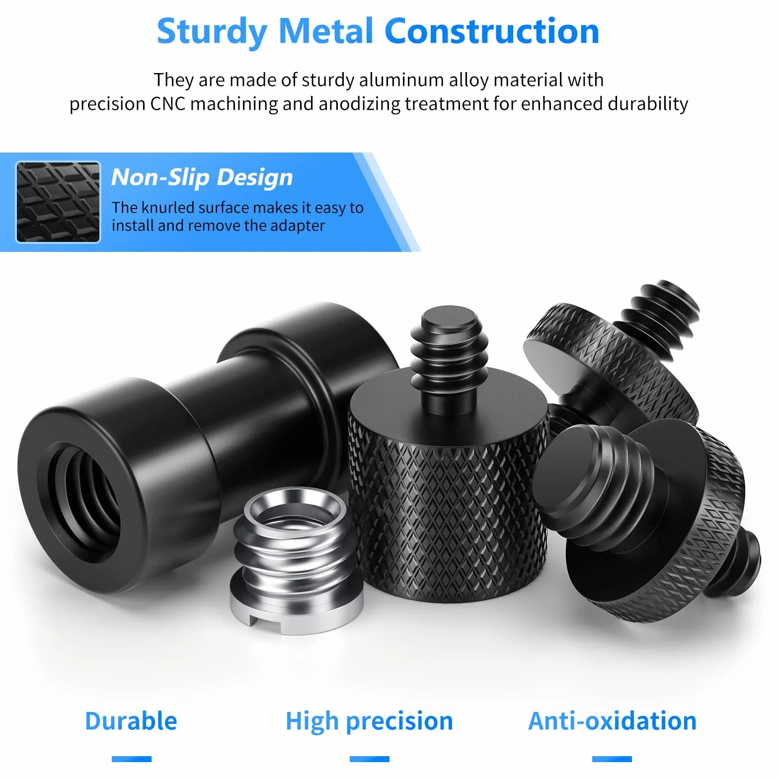 NEEWER Adapter śrub do aparatu, 22 sztuki 1/4" na 1/4" i 1/4" na 3/8" z gwintem statywu, zestaw adapterów do mocowania aparatu, statywu ST29
