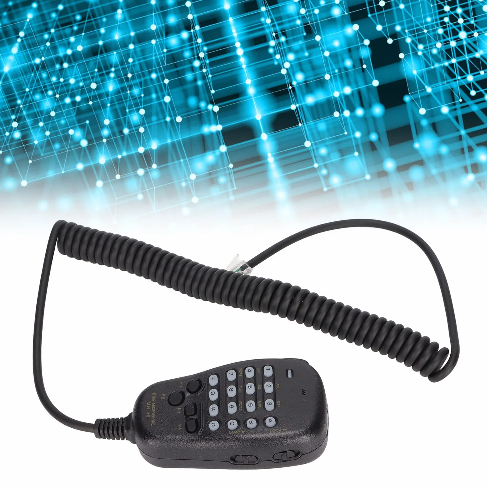 Mikrofon Naramienny do Radia YAESU, Ręczny Mikrofonogłośnik z Przyciskiem, Kompatybilny dla YAESU MH‑48 MH‑48A6J FT‑8800R FT‑8900R FT‑7900R FT-1807 Radiotelefonami