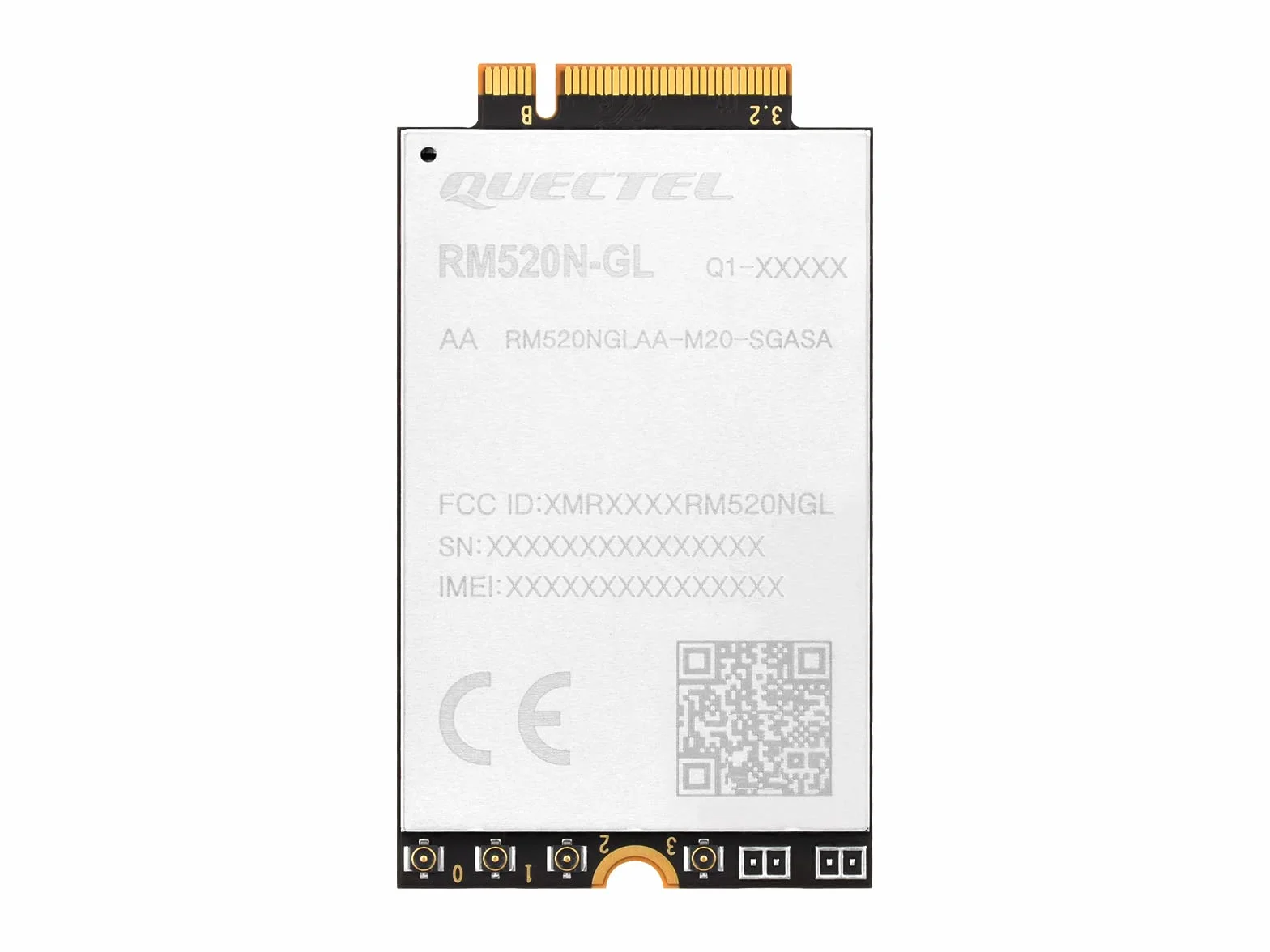 Waveshare Quectel RM520N-GL IoT 5G Global Band Module,Designed for IoT/eMBB Applications,M.2 Form Factor Sub-6G Module