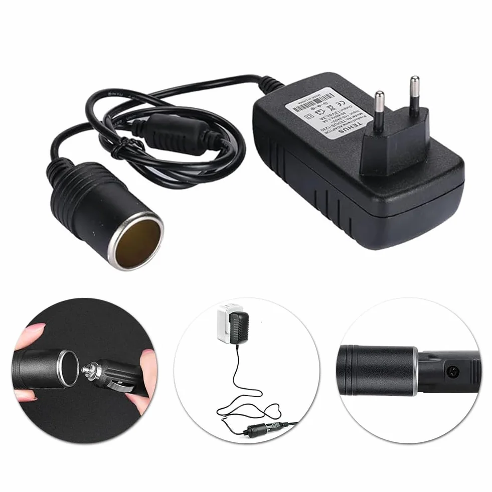 Adapter samochodowy, zasilacz sieciowy, gniazdo zapalniczki samochodowej, 12 V/2 A