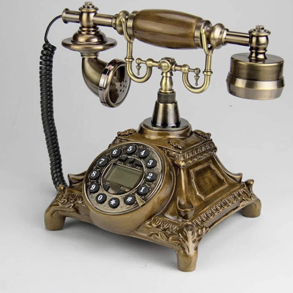 Continental Retro antyczne telefony gospodarstwa domowego obrotowy dysk antyczny telefon stacjonarny domowe kreatywne