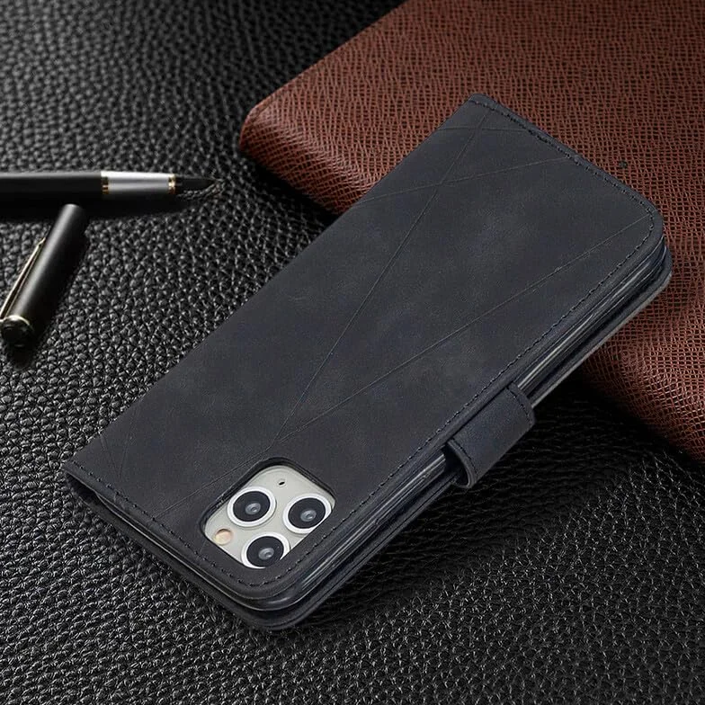 dla iPhone 13 PRO (kolor: niebieski) Trwały skórzany portfel Magnetyczne etui z klapką do gniazd kart telefonicznych