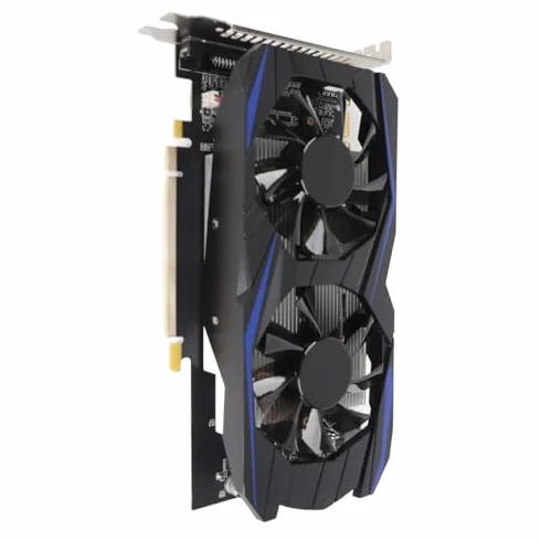 Karta Graficzna do Gier GTX550Ti 6G, Karta Graficzna GDDR5 192bit 3400 MHz z Interfejsem HDMI DVI VGA, Podwójny Wentylator Chłodzący do Komputerów Stacjonarnych (GTX550Ti 6GB)