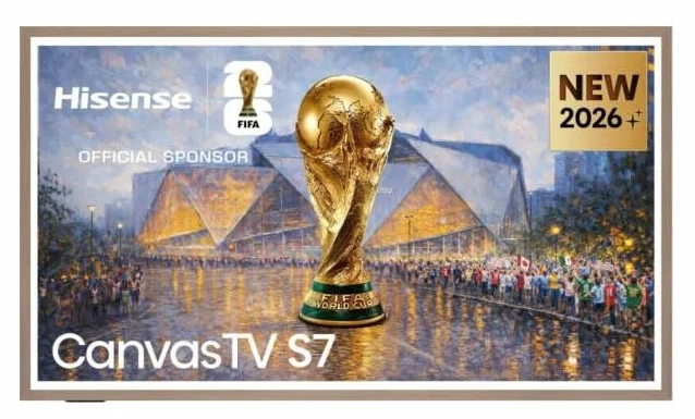 Hisense Telewizor QLED 144 Hz 65" 4K 65S7S, Hi-Matte Display, Audio 2.0.2 Tuned by Devialet, VIDAA OS, Dolby Vision IQ, Native 144 Hz, Art Gallery, 4 HDMI 2.1, Wifi, Bluetooth, AirPlay