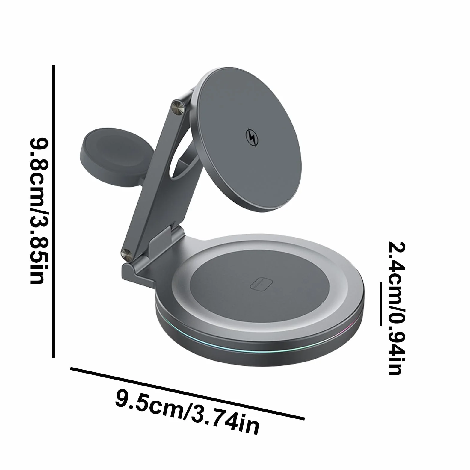 Stacja ładowania telefonu, stacja ładowania telefonu Magnetyczny uchwyt na | Stacja ładująca Obrotowa konstrukcja o 360° Magnetyczny uchwyt