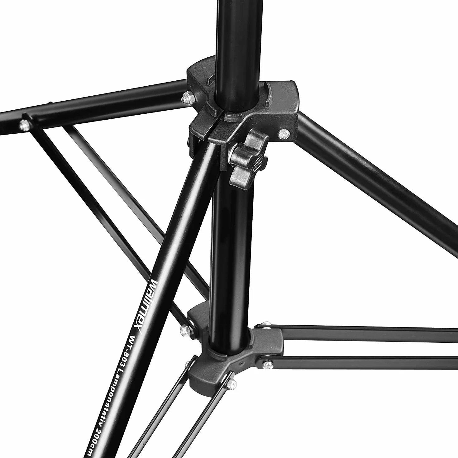 Walimex pro WT-803 2-częściowy zestaw statywów do lamp, 208 cm – lekki statyw świetlny z aluminium, wysokość maks. 208 cm, nośność 3,5 kg, do fotografii, studia, mobilnego, wideo, lampa błyskowa,