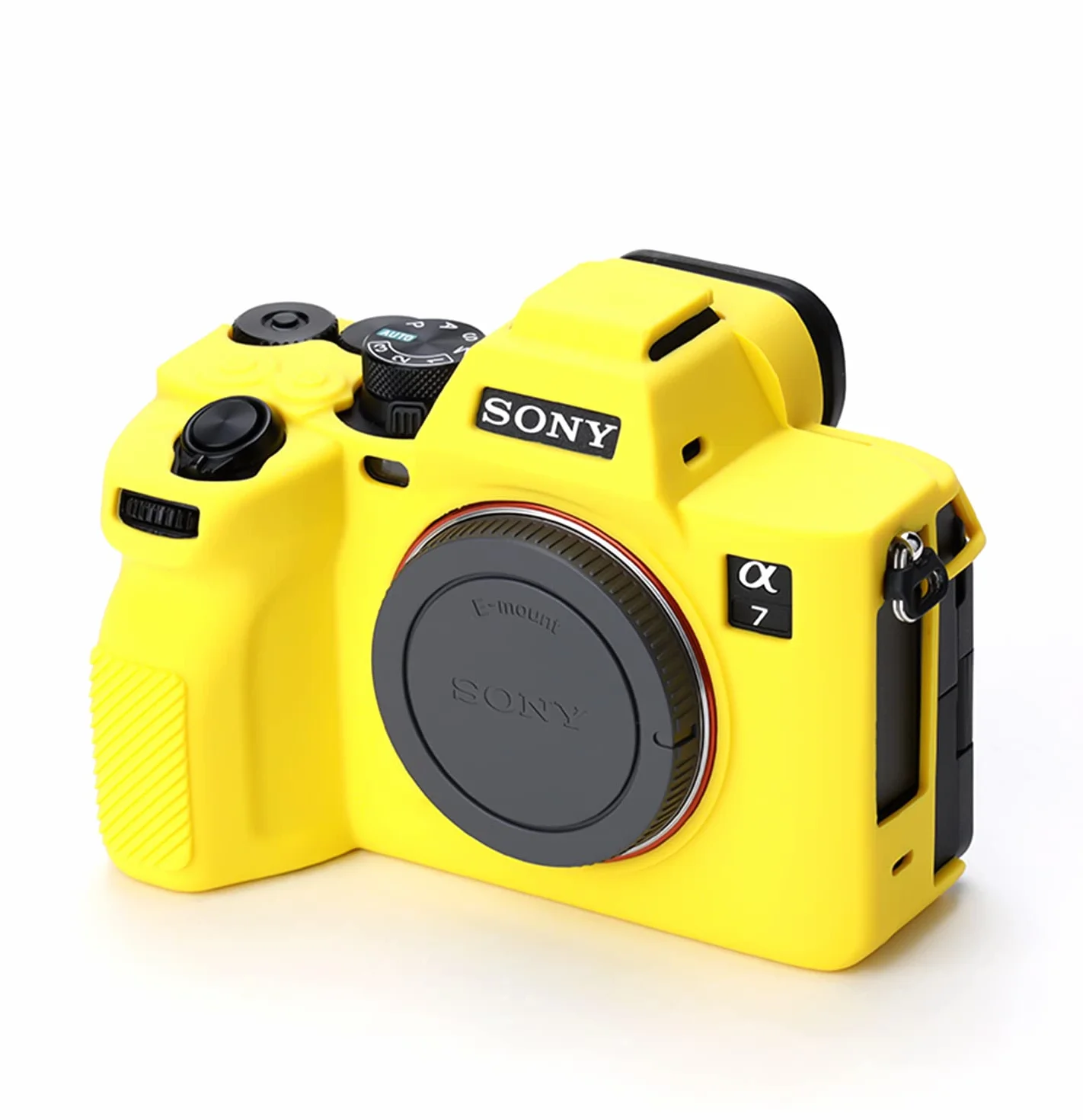 Pocoukate Etui na aparat Sony Alpha 7 IV, A7M4, A7 IV aparat cyfrowy odporny na zarysowania, wąski krój, miękka obudowa z osłoną ekranu, ekskluzywne akcesoria A7IV (nie dotyczy A7R4 lub A7III) - żółte