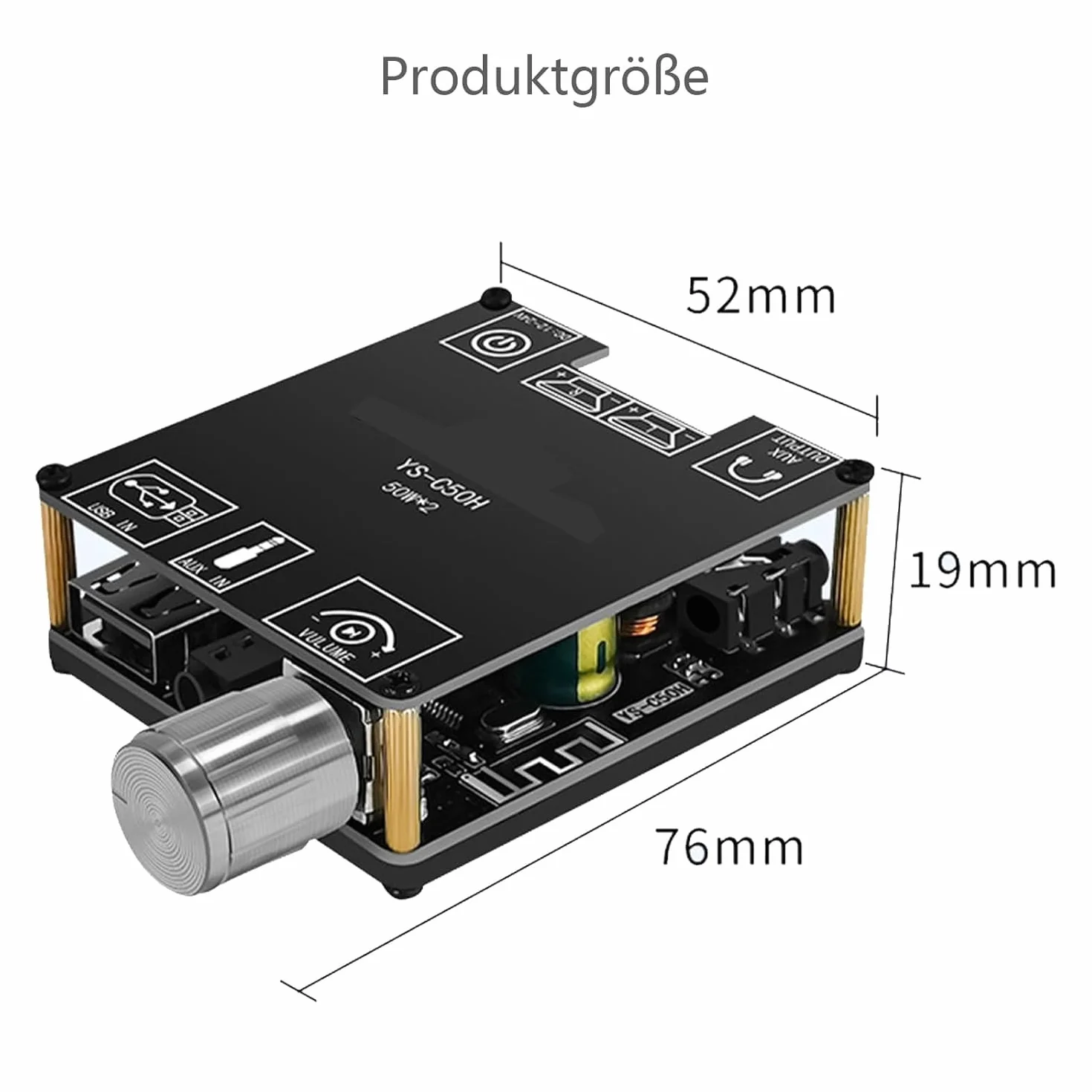 Moduł wzmacniacza Bluetooth cyfrowy wzmacniacz mocy dwukanałowy 2 × 50 W HIFI poziom stereo Bluetooth cyfrowy moduł wzmacniacza TPA3116 DC 5 V-27 V