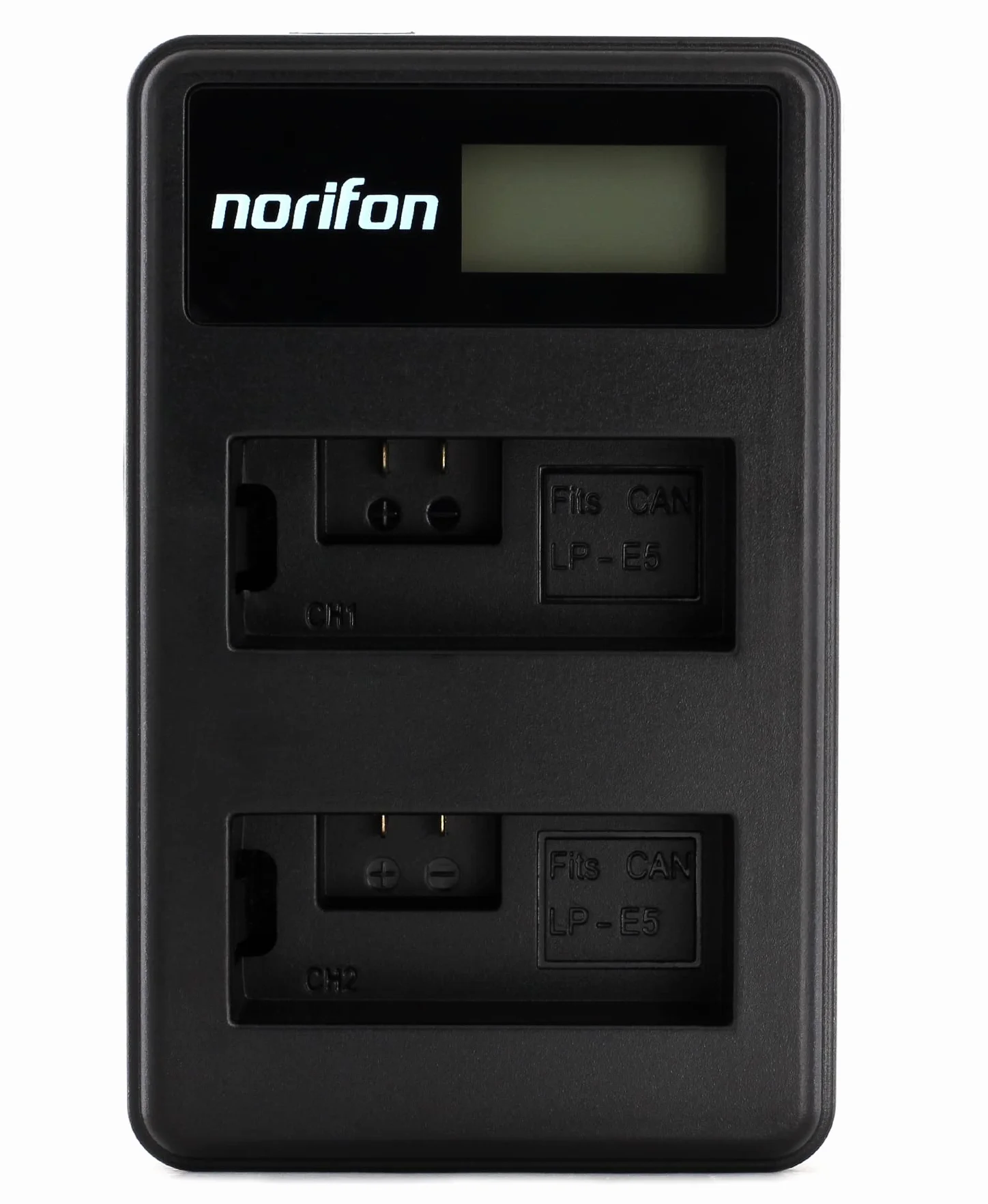 Norifon LP-E5 Dwukanałowa LCD USB Ładowarka do Canon EOS 1000D, EOS 450D, EOS 500D, EOS Kiss F, EOS Kiss X2, EOS Kiss X3, EOS Rebel T1i, EOS Rebel XS, EOS Rebel Xsi Aparat i nie tylko