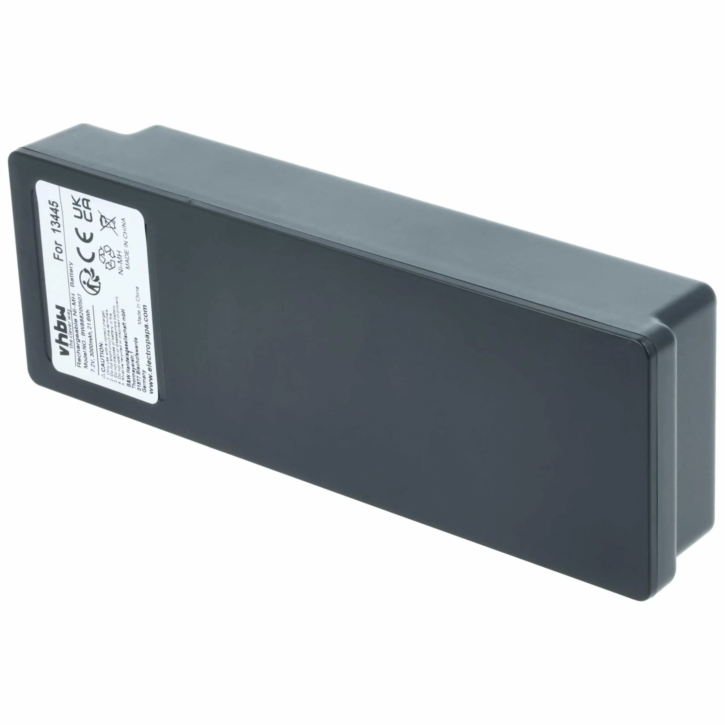 vhbw Bateria zamienna do Palfinger Scanreco 708031757, IM6024, RSC7220 do przemysłowego pilota zdalnego sterowania (3000 mAh, 7,2 V, NiMH) - czarny