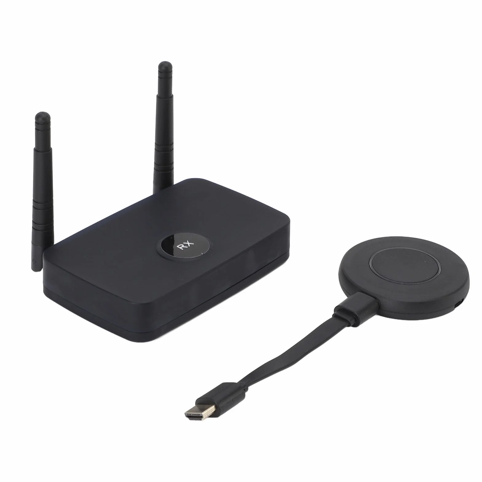 Pyhodi Bezprzewodowy Adapter Dongle Wyświetlacza, 1080p Wireless Extender Nadajnik i Odbiornik, Rozpocznij Rzut Ekranu Bezprzewodowego w Mniej niż 10 Sekund dla Projektora (wtyczka UE)