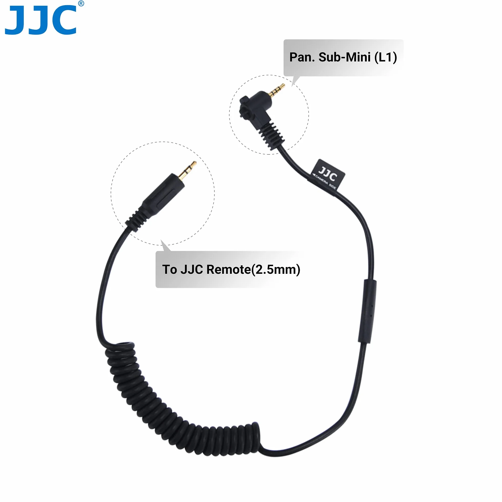 JJC Kabel łączący zwalniacz migawki do aparatów Panasonic S1 S1R S1H S5 S5II S5IIX S9 FZ200 GJ7 GH6 GH5 GH4 G6 GX7 GX8 zastępuje Panasonic DMW-RS1 DMW-RSL1