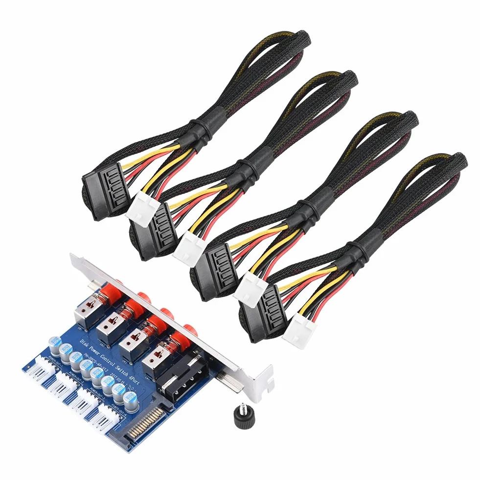 Power Switch Moduł do interfejsów SATA 15P / IDE 120 mm pełna wysokość montażu