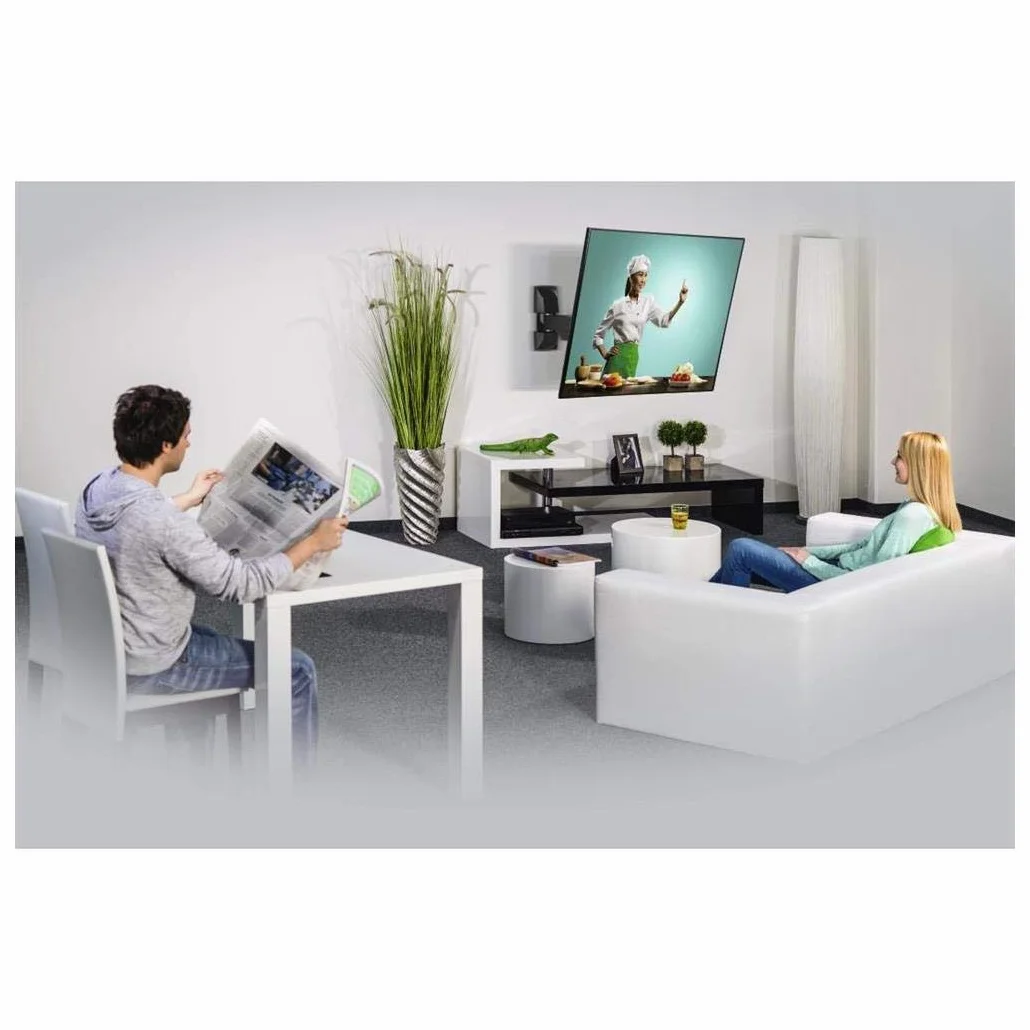 Hama Uchwyt ścienny na telewizor LCD/LED 32-65" (1 ramię, VESA 400x400, zwijarka kabla, obrót 180°, stal, mkas. uźdwig 20kg) czarny