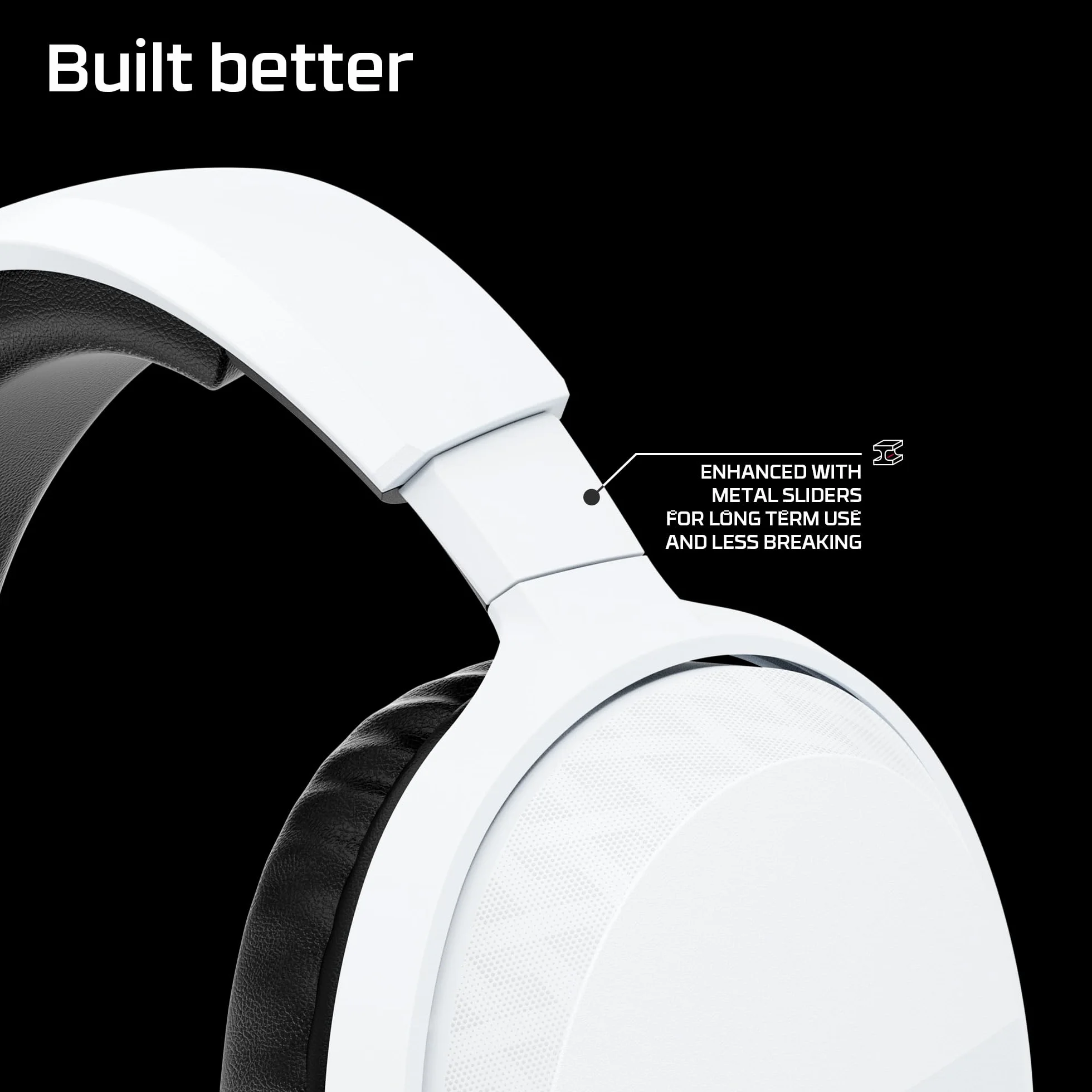 HyperX CloudX Stinger 3 Bezprzewodowy zestaw słuchawkowy do gier na PS5 | Bluetooth 5.2 i 2,4 GHz, do 80 godzin baterii, sterowniki 50 mm, mikrofon, biały