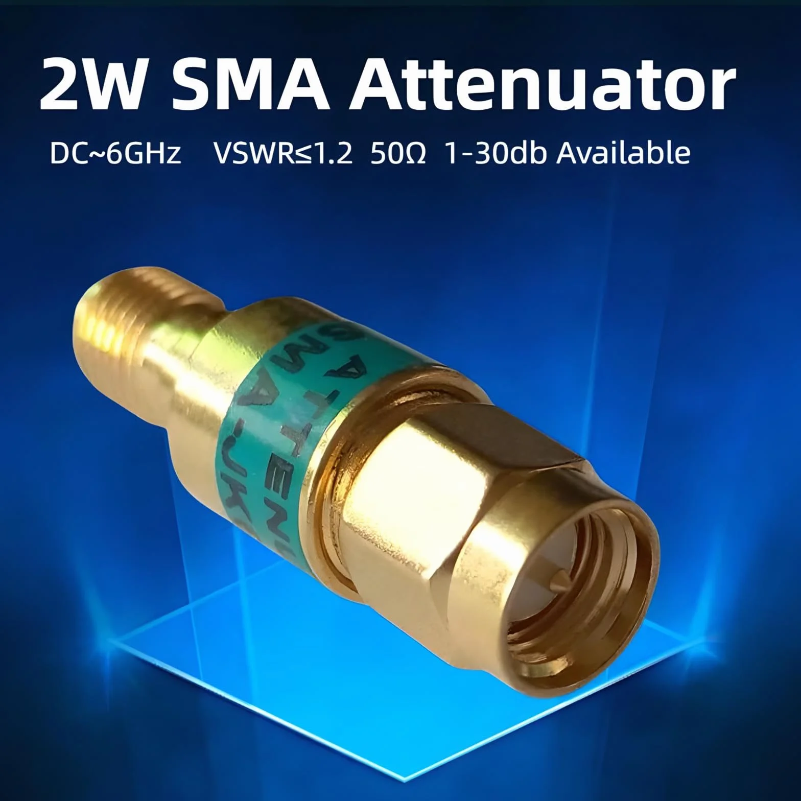 BECEN 10db 2W SMA 2W SMA-JK męski na żeński tłumik koncentryczny RF 6GHz 50ohm 10dB złącza