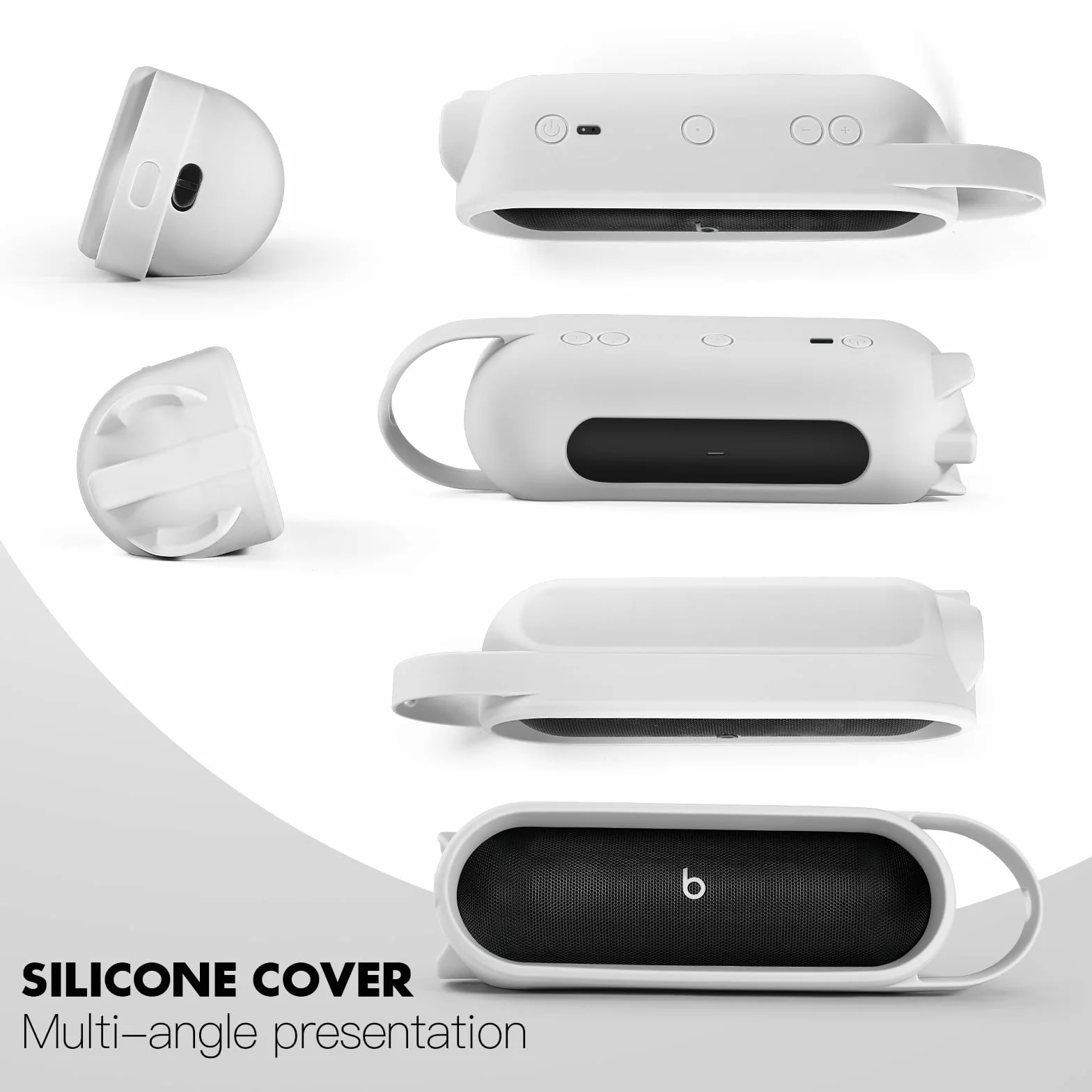 Silikonowe etui do Beats Pill Głośnik Bluetooth Pokrowiec ochronny Silikonowy miękki rękaw zapobiega zadrapaniom (szary)