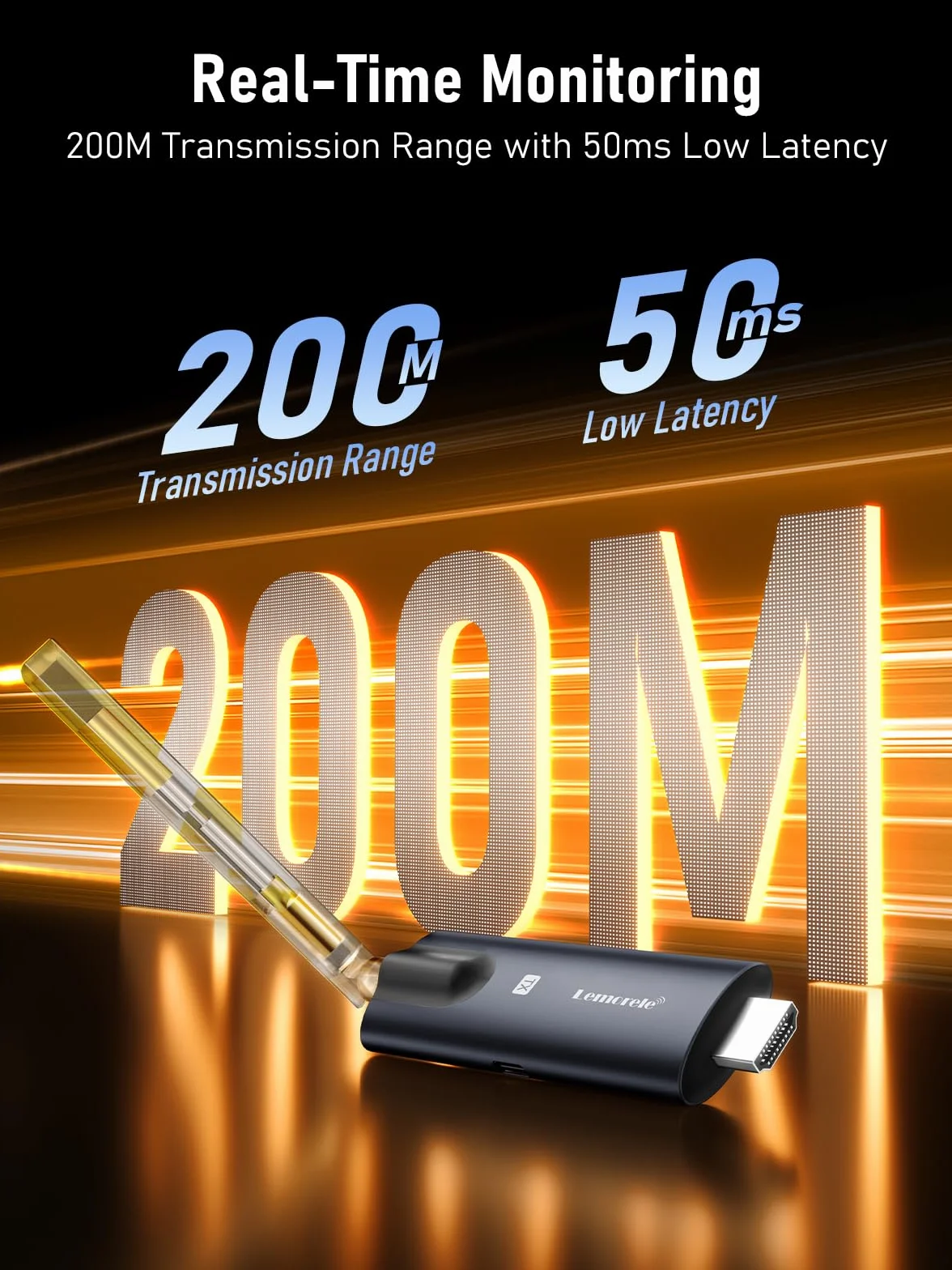 Lemorele Odbiornik bezprzewodowy HDMI do zestawów R800 R1000 R1010, obsługuje 4 RXs do 1 TX Max