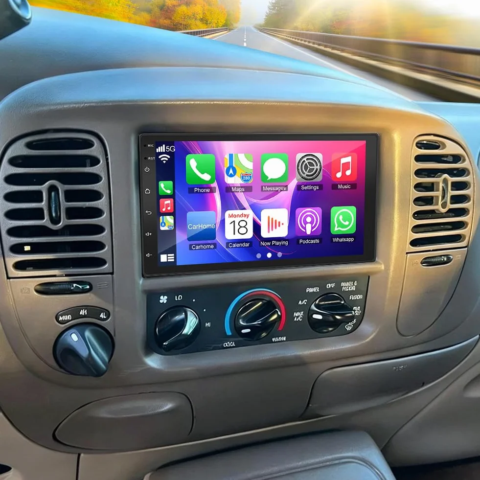 Radio samochodowe do Ford Expedition 1998 1999 2000-2002 z Carplay Android Auto | 2 + 32 G Android 15 7 cali ekran dotykowy Auto Stereo Display Player Radio GPS Navigation Head Unit z SWC FM RDS MirrorLink
