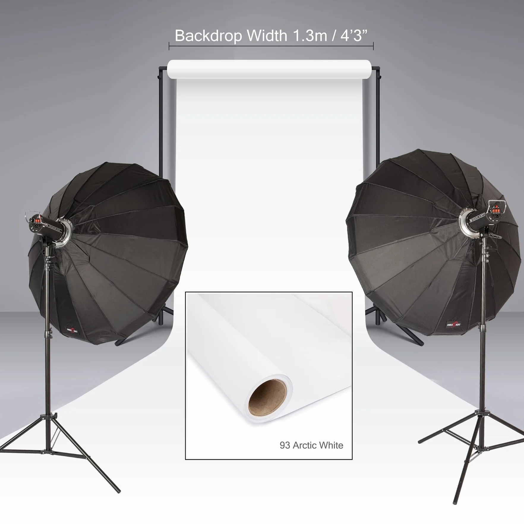 Bezszwowe tło do fotografii papierowej, 1,35 x 10 m, arktyczna biel, do fotografowania portretowego w studiu fotograficznym, produktu, filmowania zwierząt domowych, telewizji, wideo na YouTube, transmisji na żywo, wywiadu