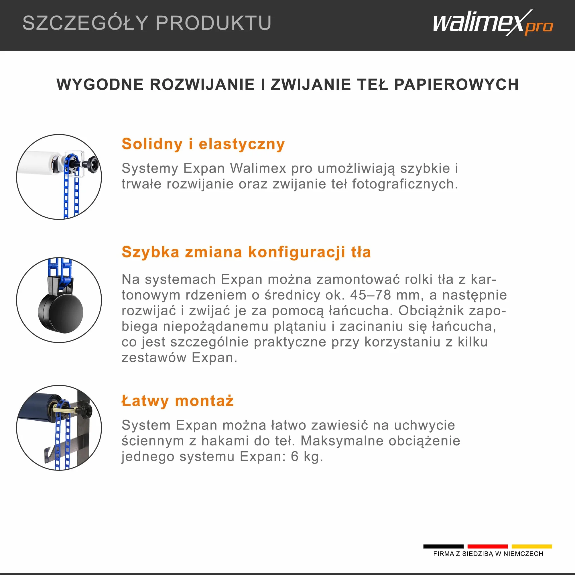 walimex 3-składowy zestaw montażowy do studia fotograficznego