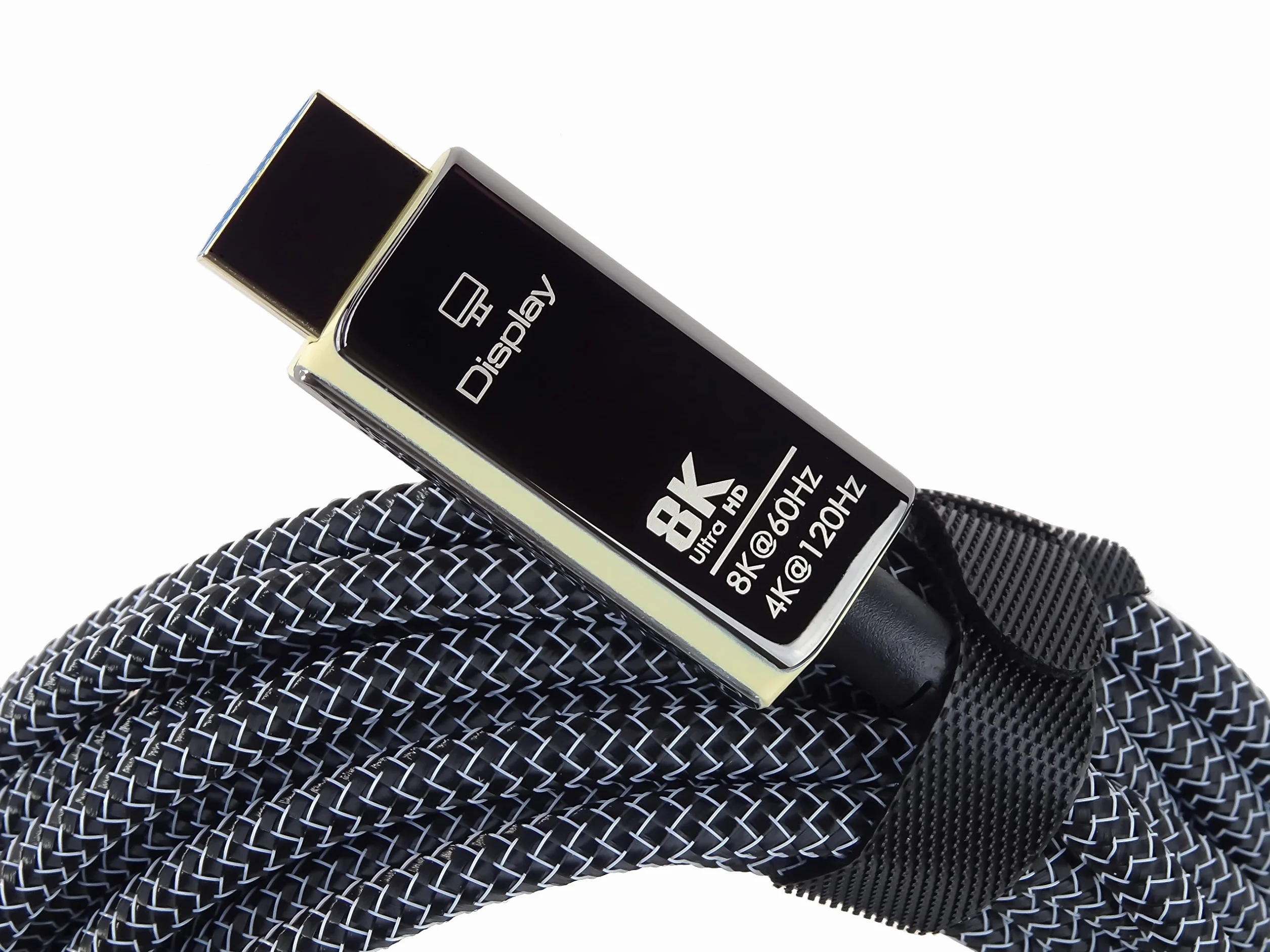 PREMIUMCORD 8K Aktywny Kabel Światłowodowy HDMI 2.1, Ultra High Speed 48 Gbit/s, 3D, EDID, ARC, HDR, Resolution 8K@60Hz 4320p, 4K@120Hz, Kompatybilny z PS5, Xbox X, PC, TV, Spłaty złota, Długość 10 m