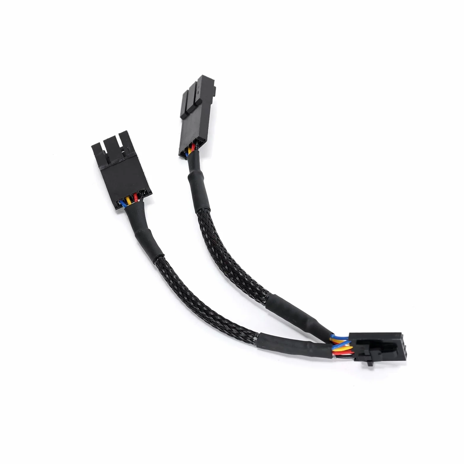 1 x kabel rozdzielacza wentylatora PWM do komputera PC 4-pinowy 1 męski na 2 żeński (długość kabla 100 mm) kompatybilny z koncentratorem wentylatora Corsair RGB/Corsair Lighting Node