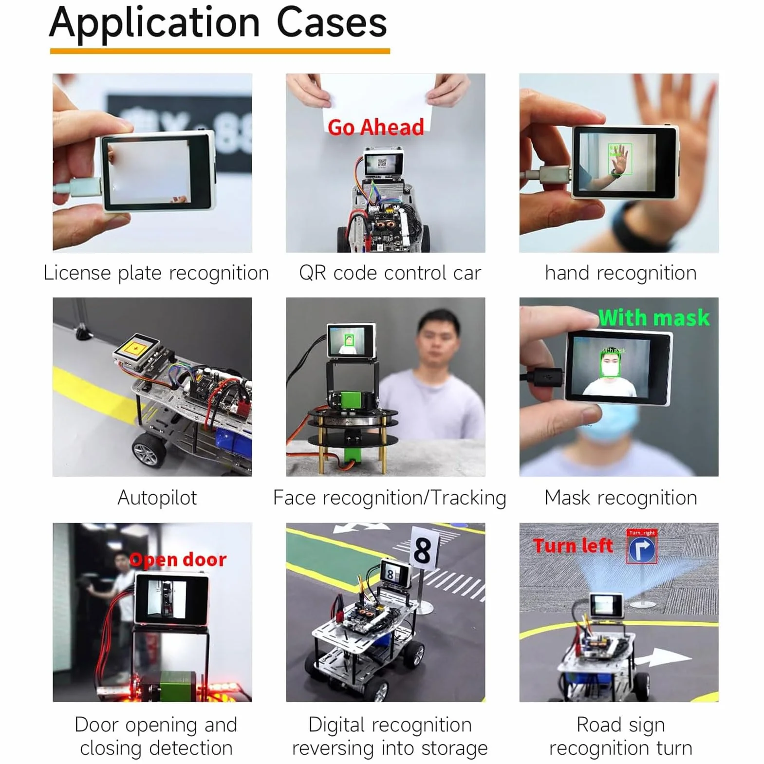 Bewinner Moduł Kamery Wizyjnej, Zestaw do Samodzielnego Montażu Technologii AI z kamerą 2 MP OV2640 i 2-calowym Ekranem Dotykowym LCD do Edukacji w Zakresie Robotyki STEM, Przetwa