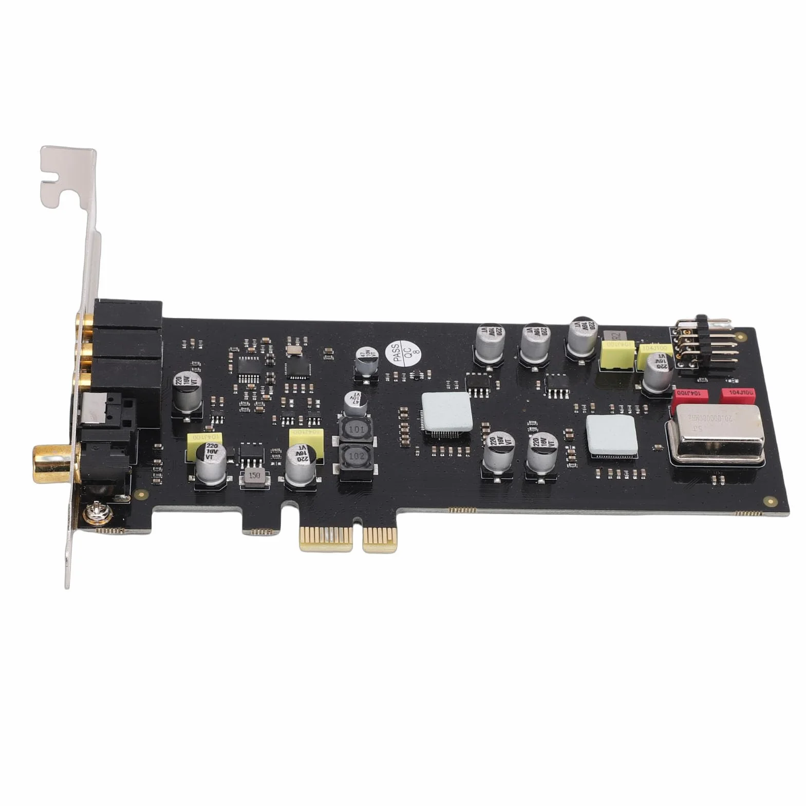 LICAEVEY Karta Dźwiękowa HiFi PCI Express, Chipset SSS1700 z Optycznym/koncentrycznym Interfejsem Cyfrowym, Profesjonalny Przetwornik Cyfrowo-analogowy do Nagrywania w Studiu i Gier