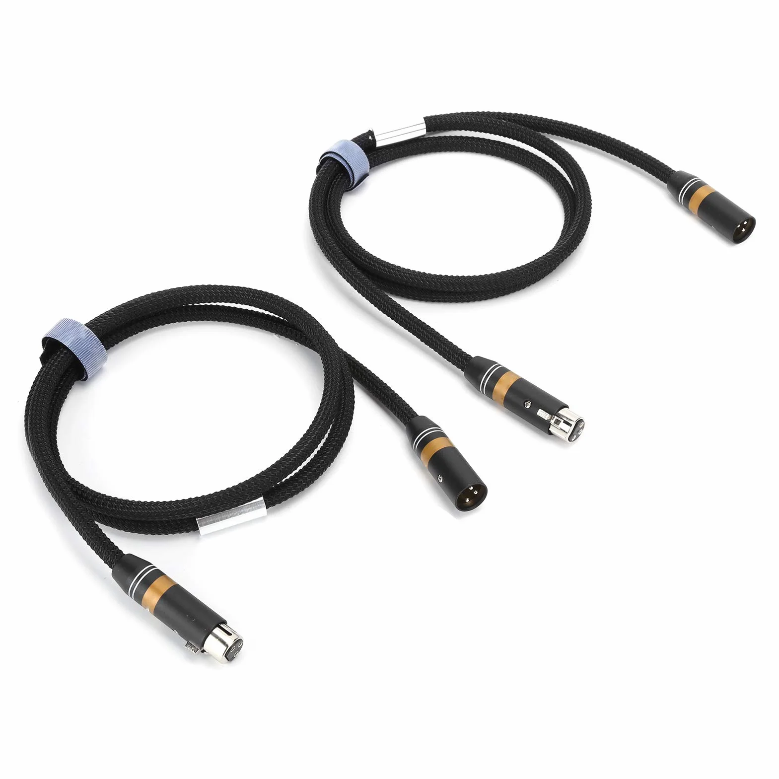 A202X XLR Męski na XLR żeński Kabel Sygnałowy Połączeniowy Wysokiej ści Kabel Przewodzący Dźwięk do Wzmacniaczy, 2 szt., Konstrukcja z Nylonowym Oplotem (2M)