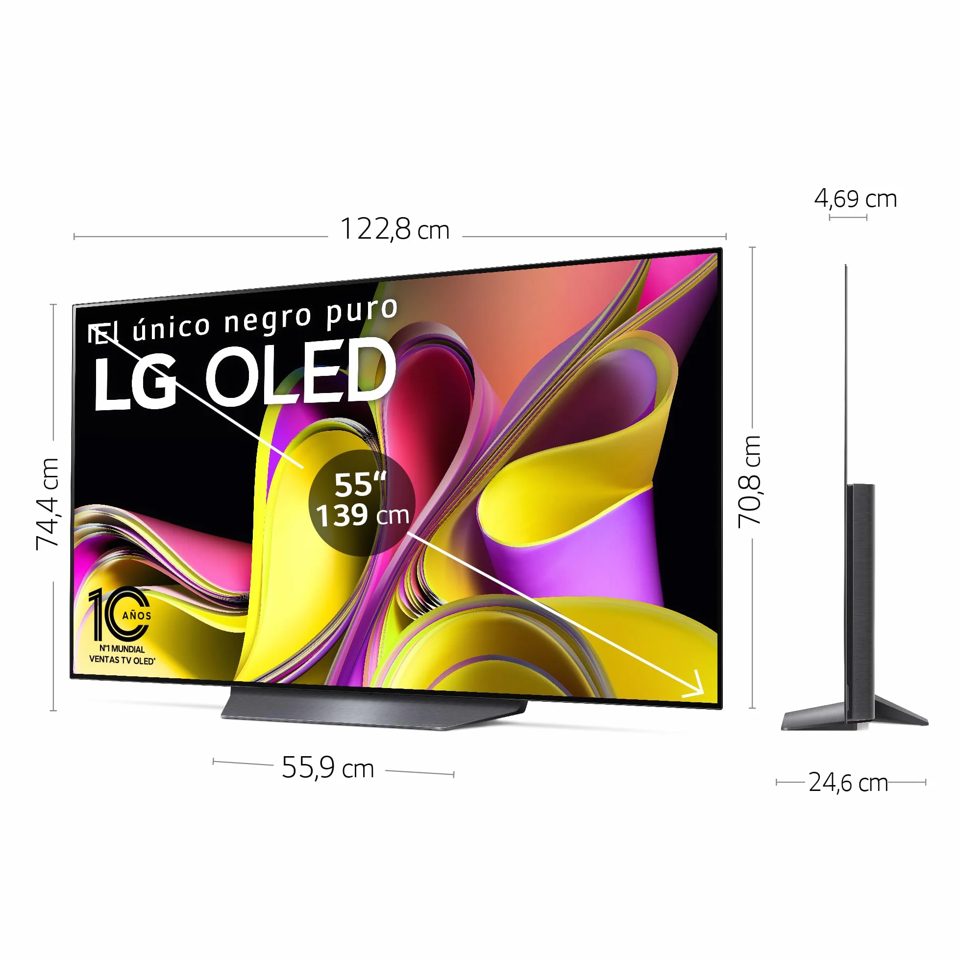 LG OLED55B36LA 55", 4K OLED, Smart TV, webOS23, Procesador Gran Potencia, Dolby Vision, Dolby Atmos, Gaming, Alexa/Google Assistant