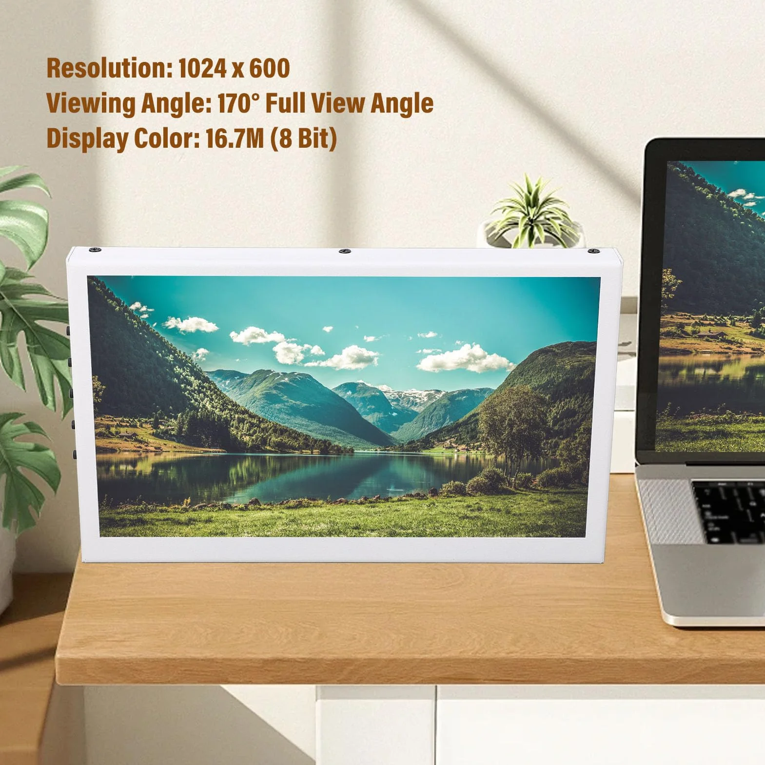 7-calowy Monitor, 7-calowy Panel IPS 1024x600 5-punktowy Pojemnościowy Ekran Dotykowy Przenośny Ekran Monitora Raspi Monitor Mini HDMI do Raspi/Laptop/PC/konsola do Gier