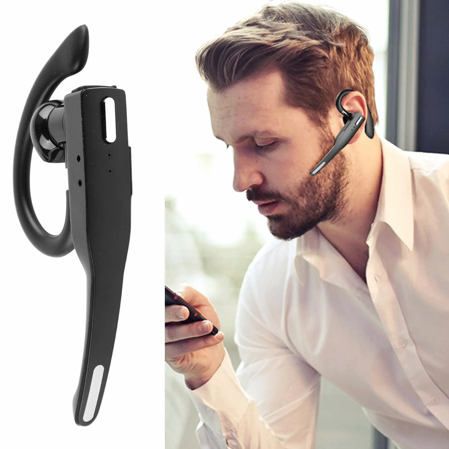 Zestaw Słuchawkowy Bluetooth 5.1 Bezprzewodowy Wodoodporność IPX7 Wbudowany Mikrofon