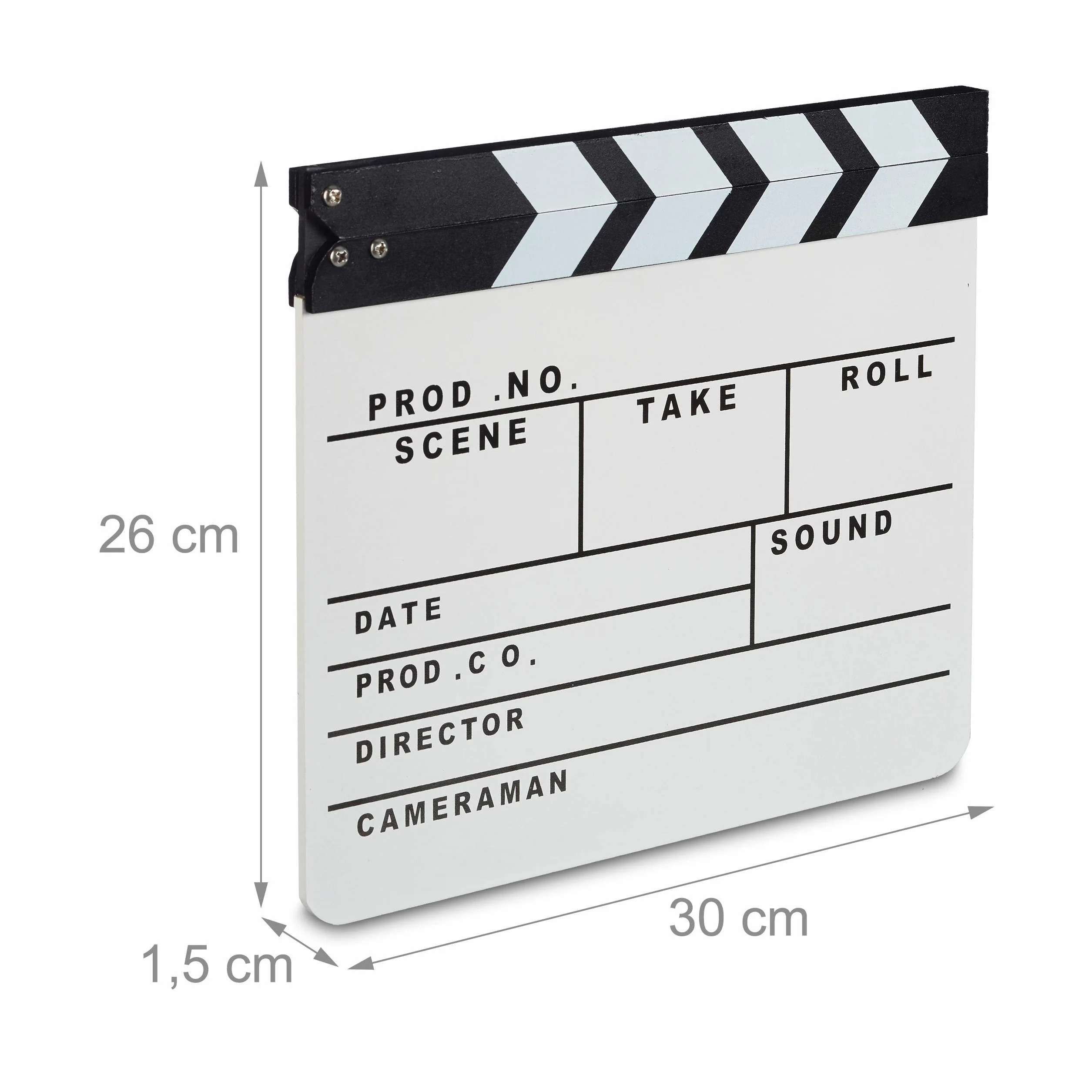 Relaxdays GmbH 10021347 Hollywood reżyserzy filmowe Clapperboard