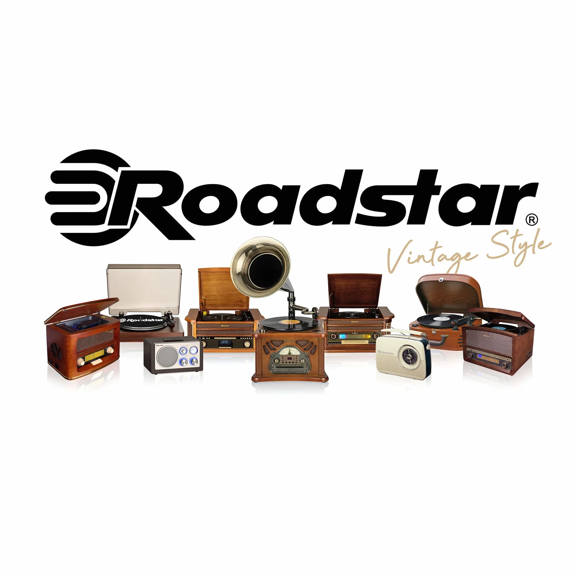 Roadstar HRA-1500UEMP Przenośne radio CD Vintage FM/MW, Odtwarzacz CD-MP3, Funkcja nagrywania USB, Stereo, Pilot zdalnego sterowania, Połączenie słuchawkowe, Drewno
