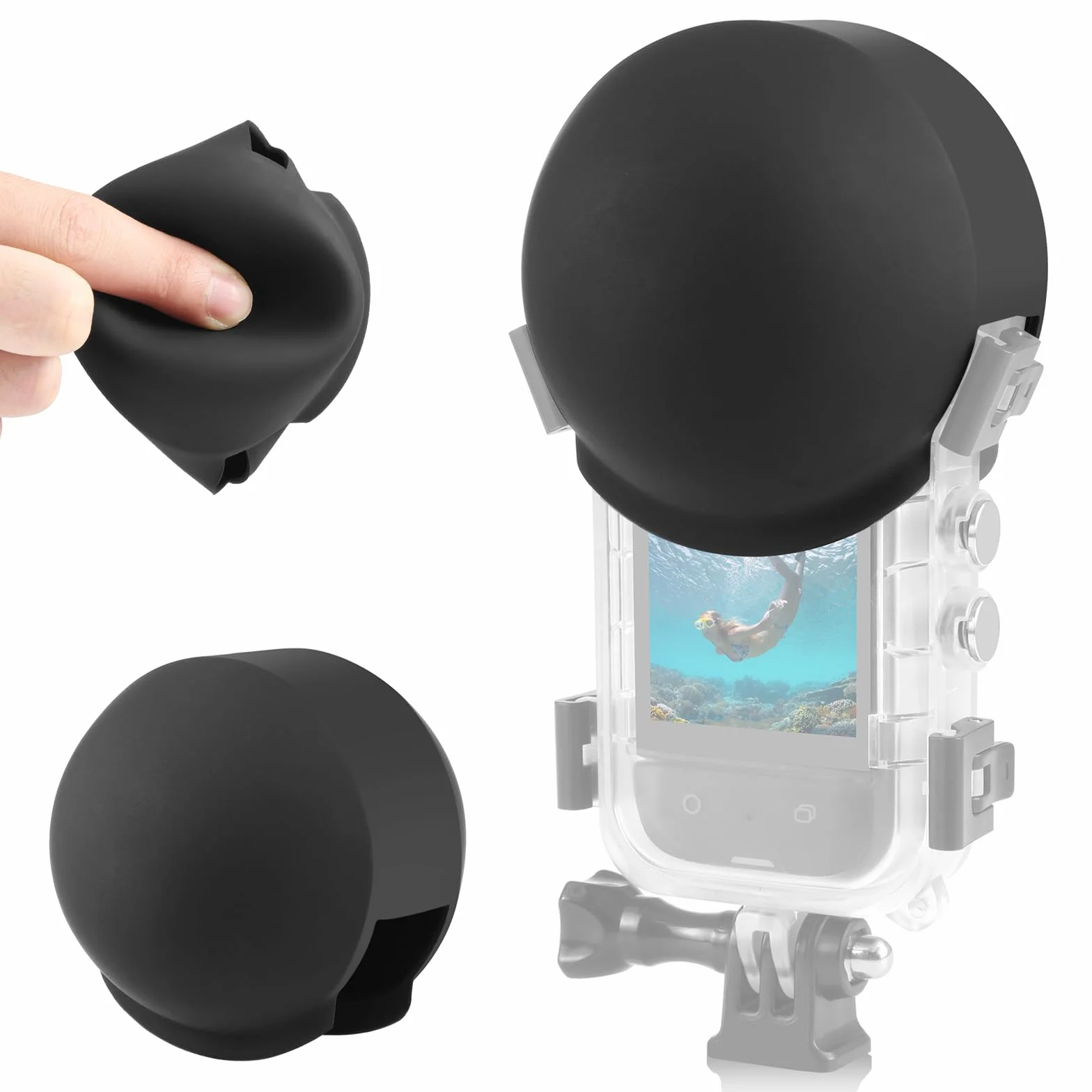 Insta360 Silikonowa osłona obiektywu wodoodporna obudowa do nurkowania (czarna)