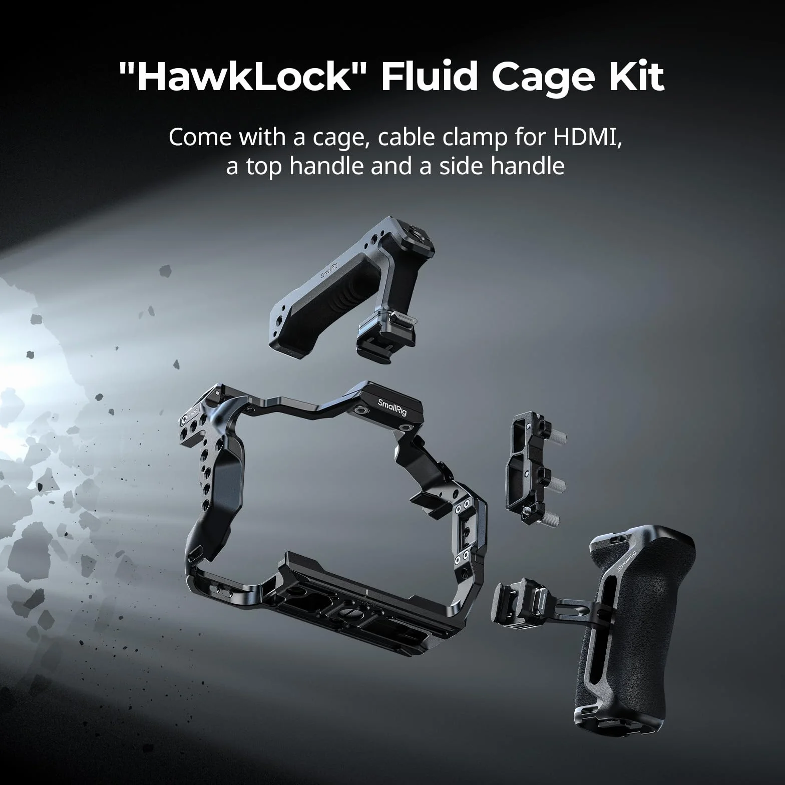 SMALLRIG R6 Mark III zestaw klatki na aparat Canon R6 Mark II z górnym uchwytem, bocznym uchwytem i zaciskiem kablowym, podwójne szyny NATO HawkLock, szybka płytka do Arca, obsługa fotografowania z