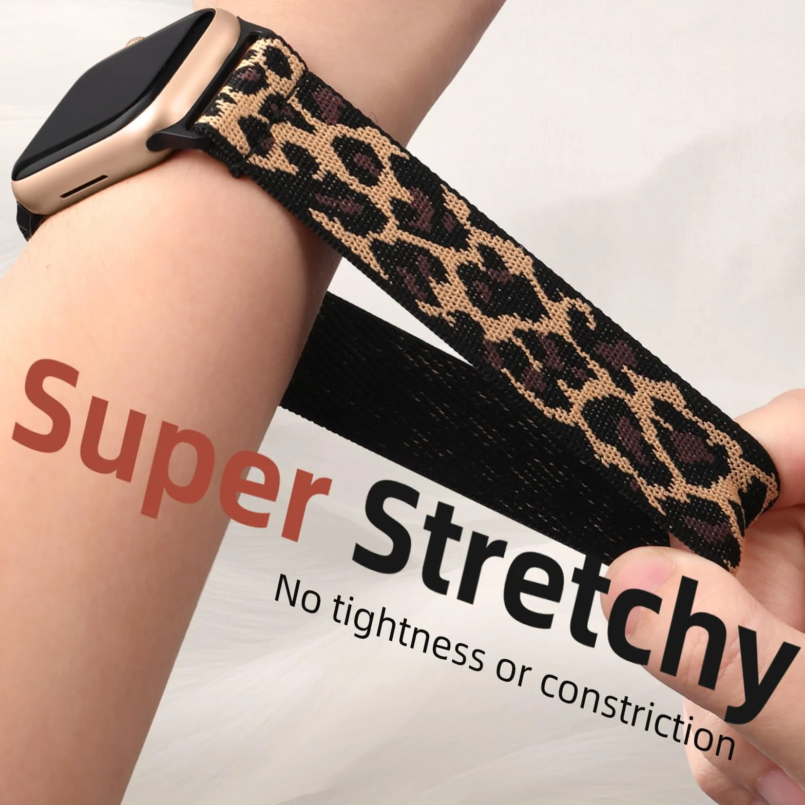 Elastyczny pasek nylonowy kompatybilny z Apple Watch 40-49 mm do iWatch Series 11-5