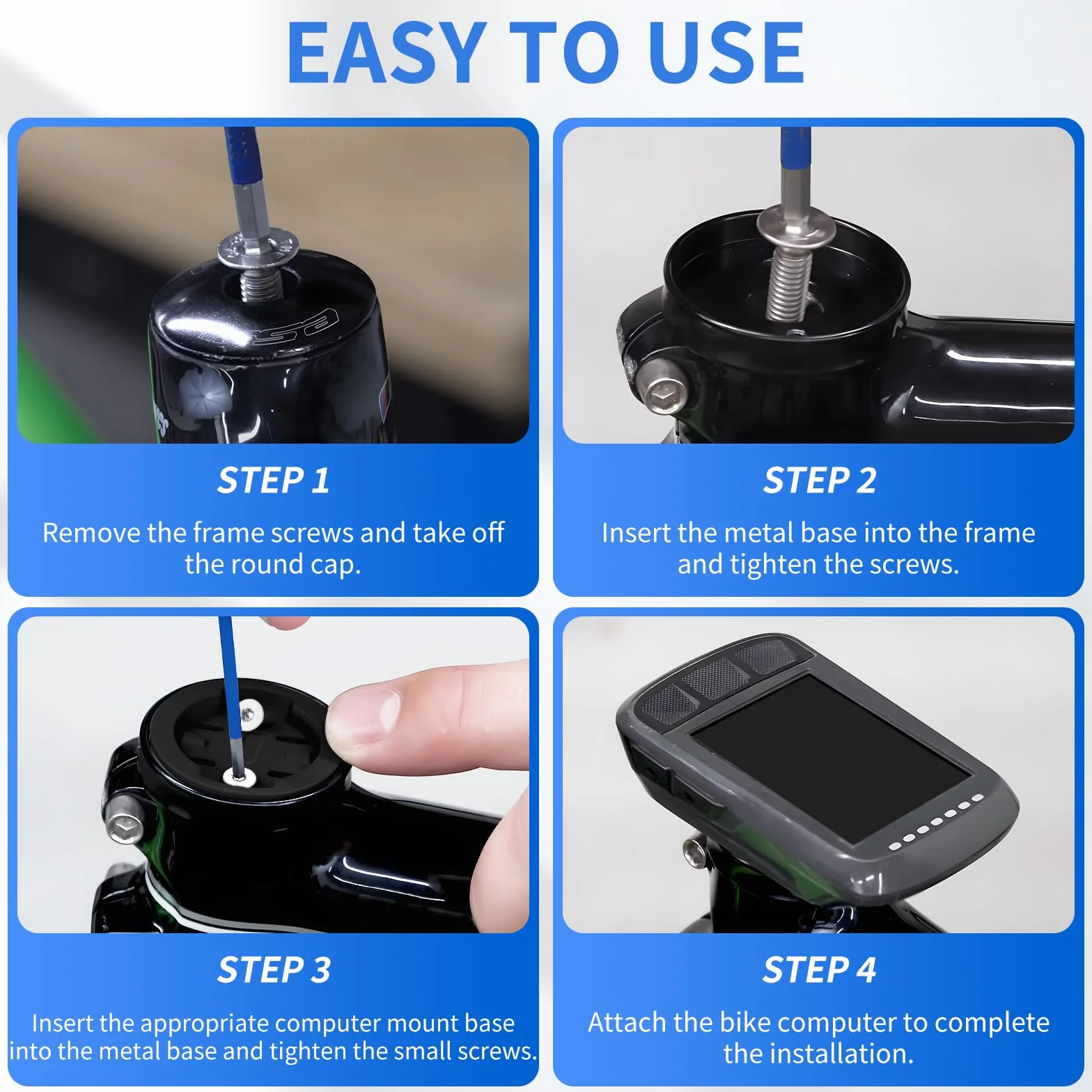 Uchwyt rowerowy do komputera rowerowego Garmin Edge 540 – 3 szt. uchwyt rowerowy na komputer do Garmin, Limit, CatEye, uchwyt, adapter, kompatybilny z Edge, Varia, ze śrubami i narzędziami