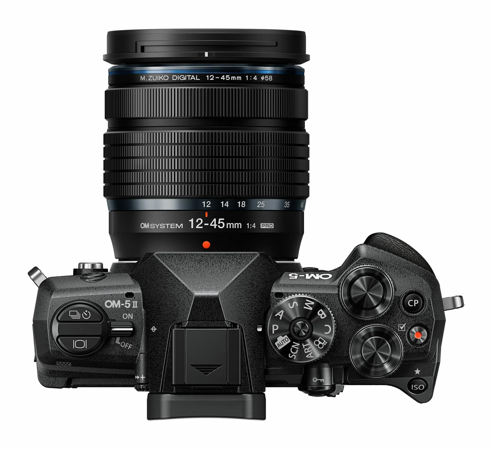 OM SYSTEM OM-5 Mark II + 12-45mm PRO, Aparat Bezlusterkowy, Matryca 20MP, | Zestaw z obiektywem M.Zuiko, stabilizacja obrazu 5-osiowa, wideo 4K, Live ND, uszczelnienie odporne na mróz i kurz,IP53