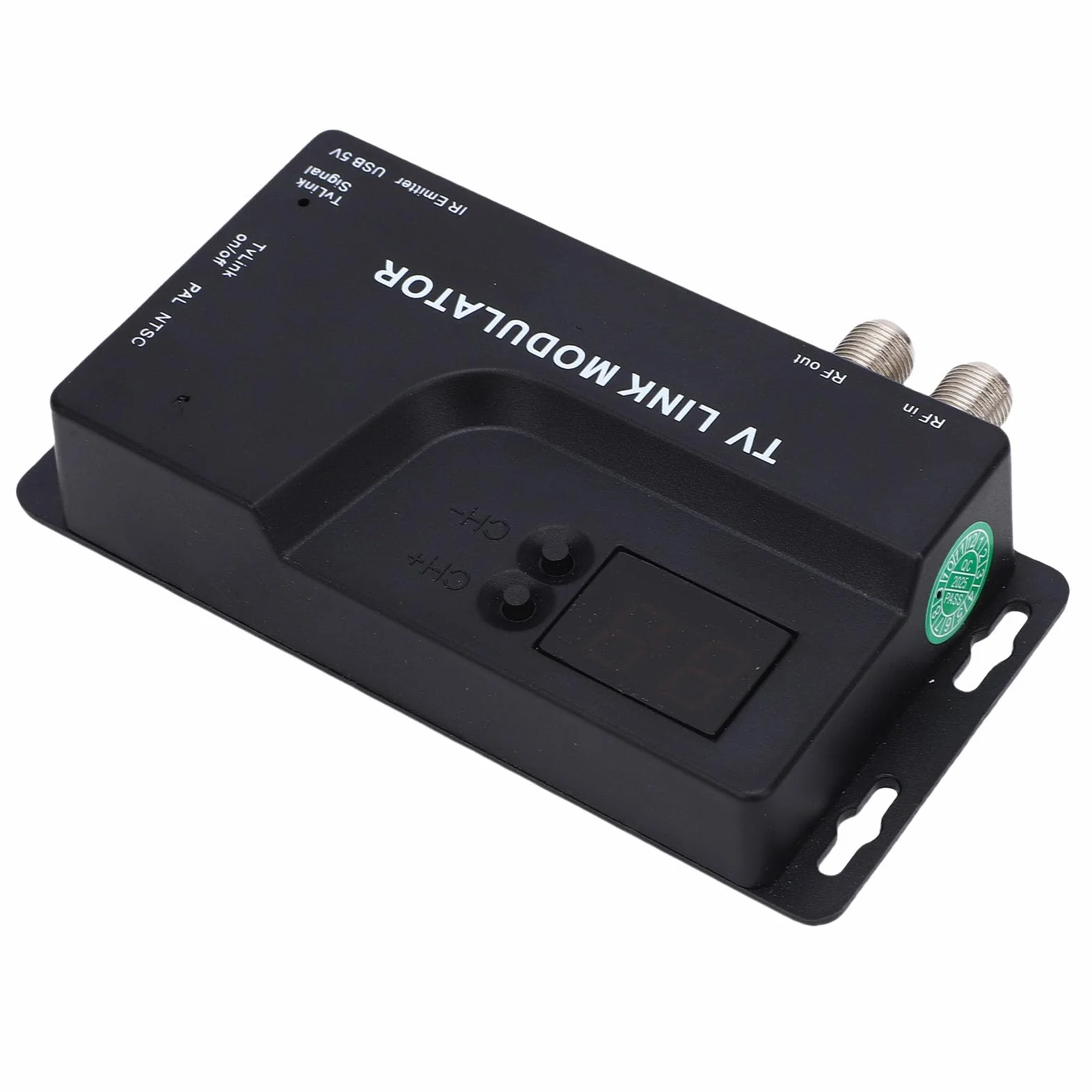 ciciglow Modulator RF, Modulator HDMI na RF z 471,25 MHz na 885,25 MHz, Konwerter Koncentryczny 1080P HD Obsługujący Format NTSC PAL dla Konsoli do Gier Telewizyjnych