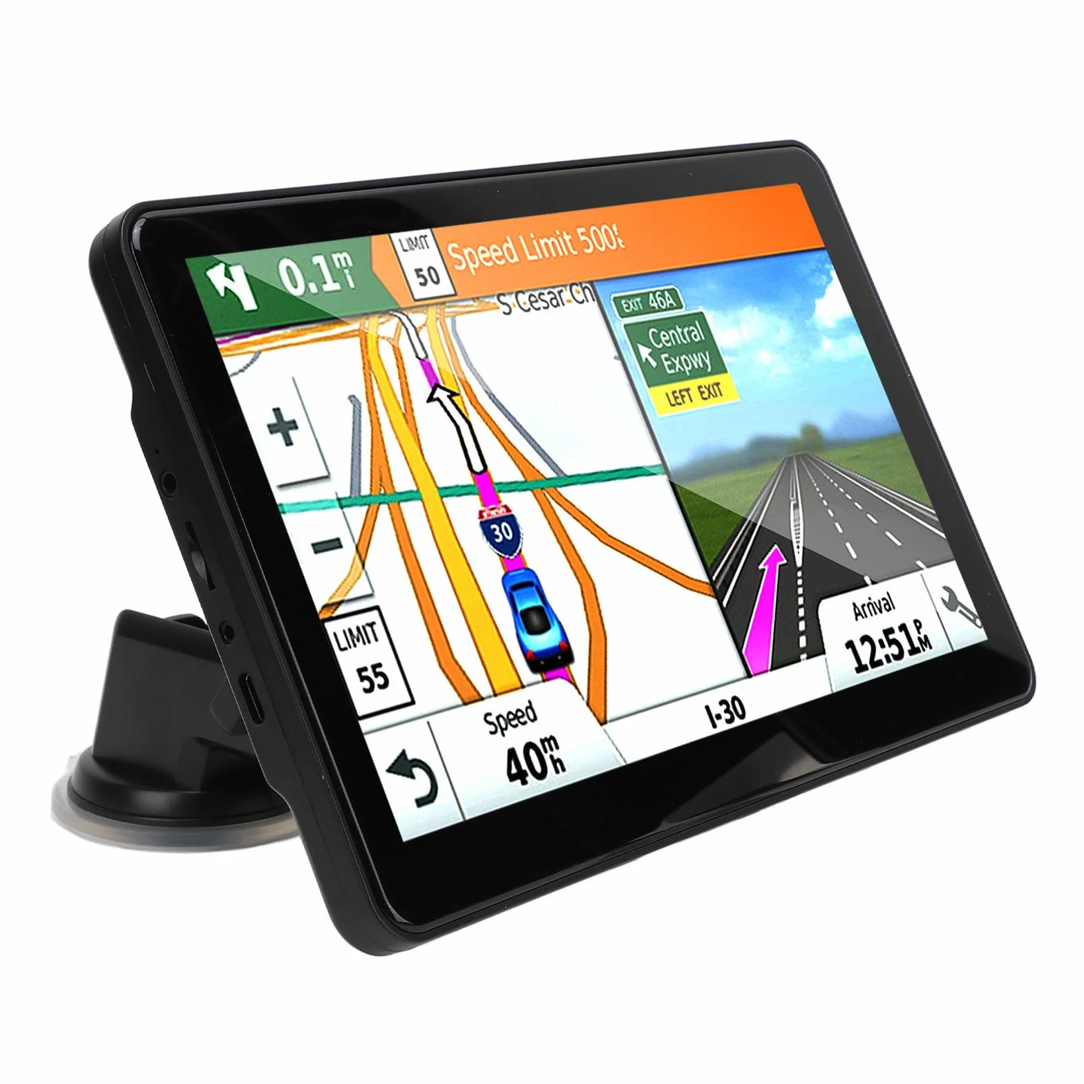 System Nawigacji Samochodowej 9 Cali, Szklany Ekran Dotykowy 2,5D, Bezprzewodowa Funkcja CarPlay, Auto, do Samochodów Osobowych, Ciężarówek, Kamperów i Pojazdów Kempingowych