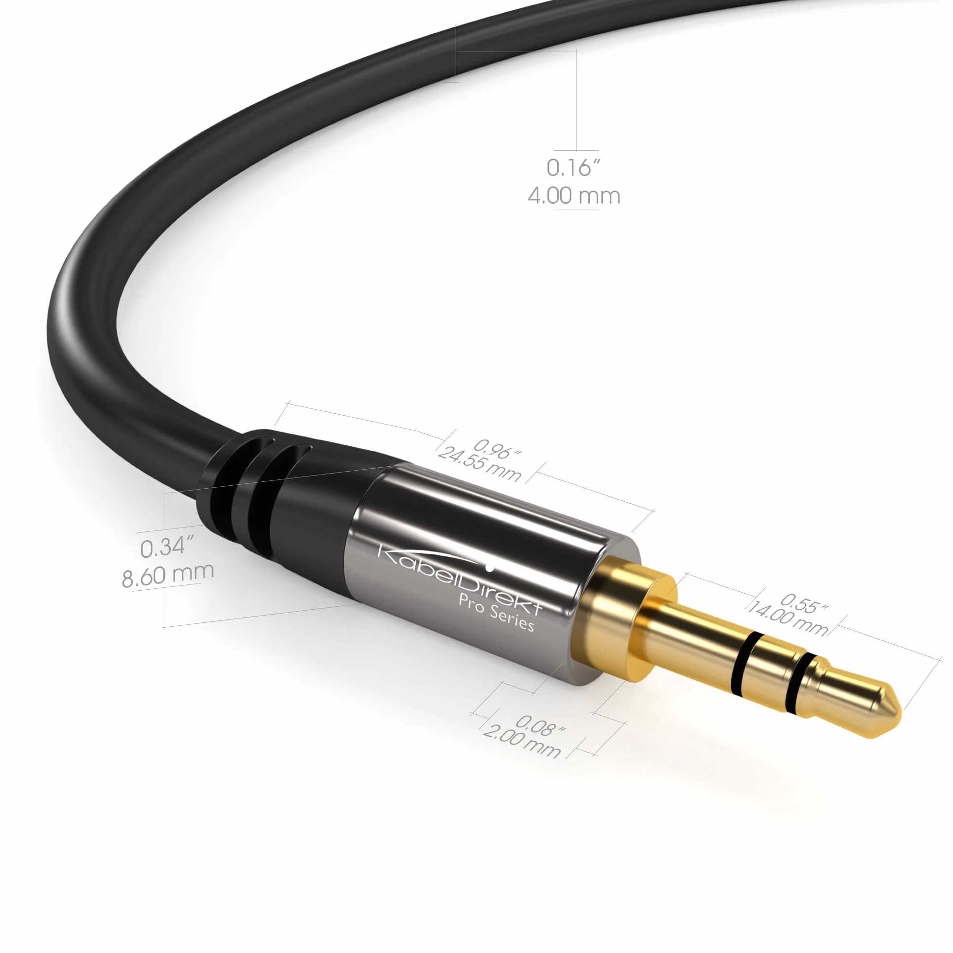 KabelDirekt – Przewód AUX audio jack 3,5mm – 10x1,5m – metalowe złącza | Kabel audio/słuchawkowy, jack 3,5mm, telefonu/PC/laptopa/samochodu/HiFi, czarny
