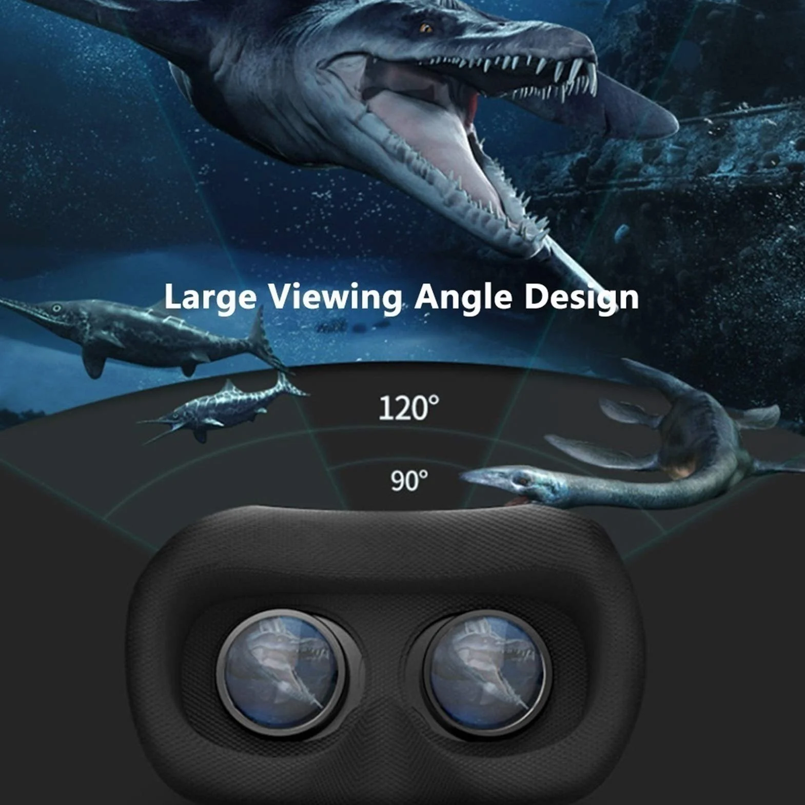 Okulary 3D, Virtual Reality, zestaw słuchawkowy, ochrona oczu, okulary VR do filmów 3D i gier, kontroler Bluetooth do iPhone 13 Pro Max/13 Pro/13/12/11, do Samsung Galaxy S21, Huawei, X. iaomi-Seria nie
