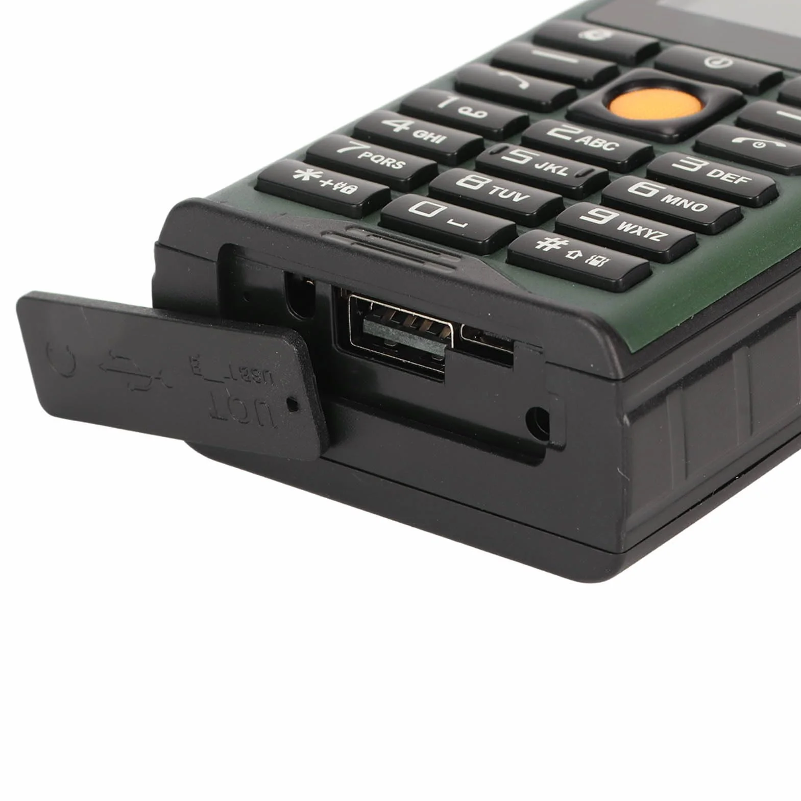 Telefon Komórkowy dla Seniorów z Dużym Przyciskiem, Zdejmowany Pręt Antenowy dla Telefonu Komórkowego dla Seniorów 300 000 Pikseli 10 000 Mah 2,4 Cala do Użytku na Zewnątrz (GREEN)