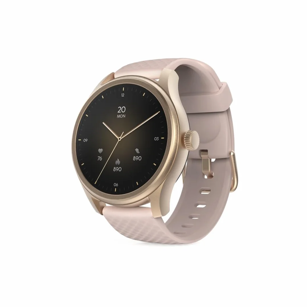 Smartwatch 5010", monitorowanie snu, okrągły, wodoszczelny, 1,38", różowy
