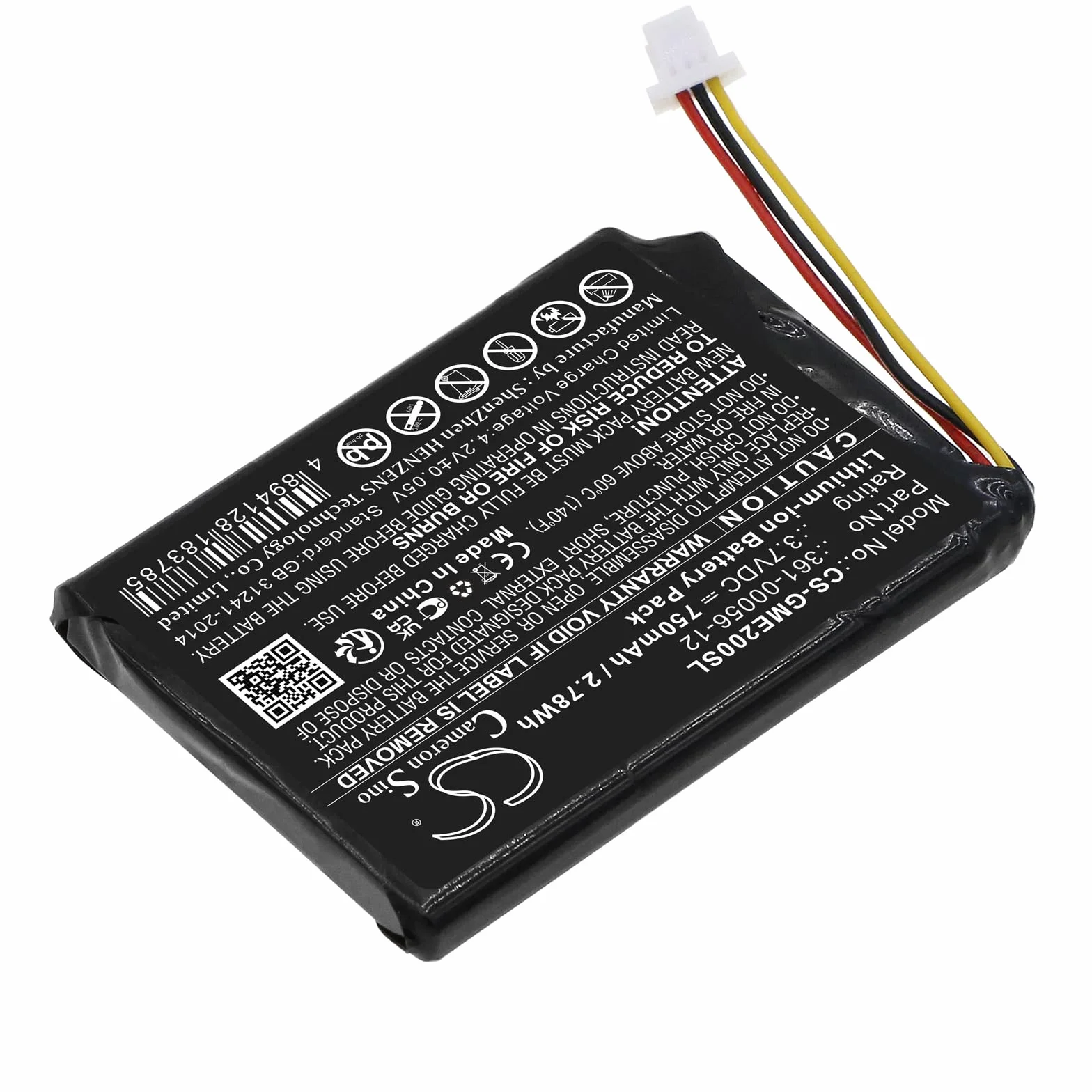 Cameron Sino akumulator do Garmin Dezl OTR700, Edge Explore 2 PN:Garmin 361-00056-12 750mAh / 2,78Wh